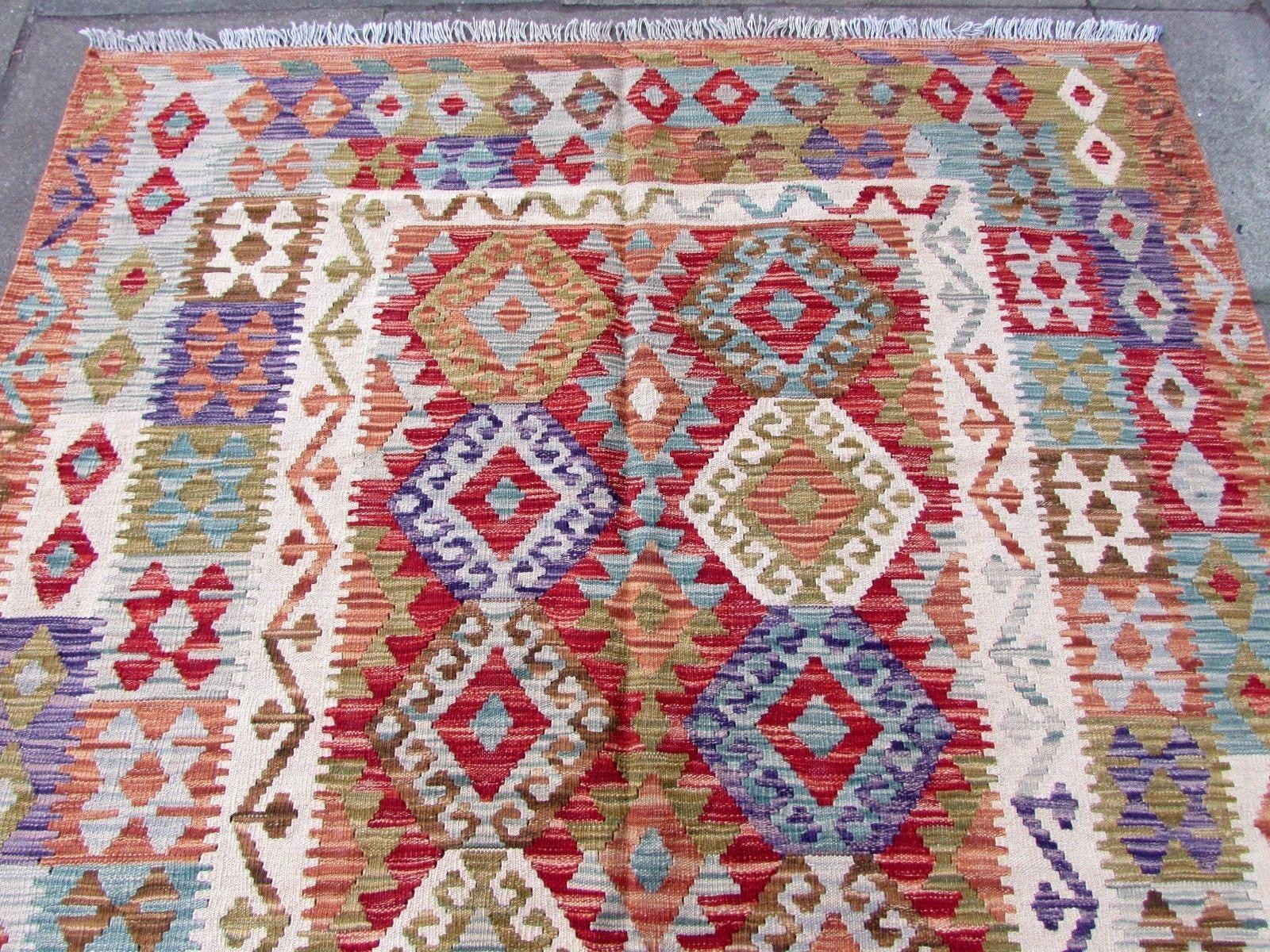 Late 20th Century Handmade Vintage Afghan Kilim, 1970s, 1Q0259