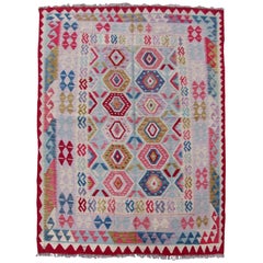 Handmade Vintage Afghan Kilim, 1980s, 1Q0169