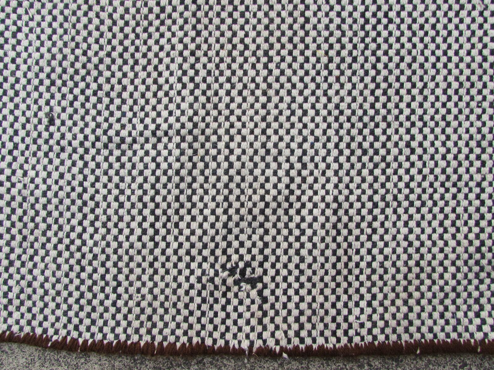 Handgefertigter Vintage Afghan Kilim Grau Teppich 4.7' x 7.8', 1950er Jahre, 1Q46 im Angebot 4