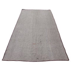 Handgefertigter Vintage Afghan Kilim Grau Teppich 4.7' x 7.8', 1950er Jahre, 1Q46