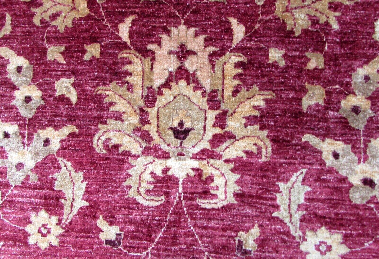 Handgefertigter Afghan Zigler Vintage Teppich in Rot und Beige 9.7' x 12,8', 1980er Jahre, 1Q36 im Angebot 4
