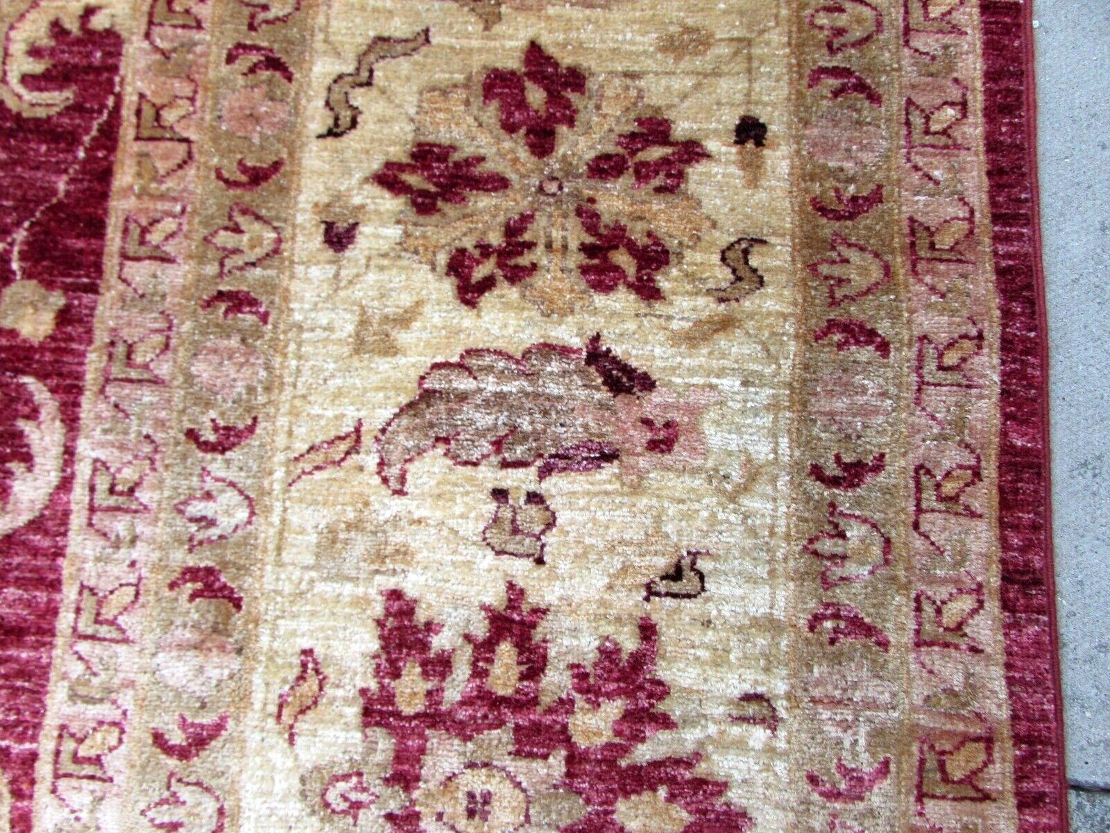 Handgefertigter Afghan Zigler Vintage Teppich in Rot und Beige 9.7' x 12,8', 1980er Jahre, 1Q36 im Angebot 1