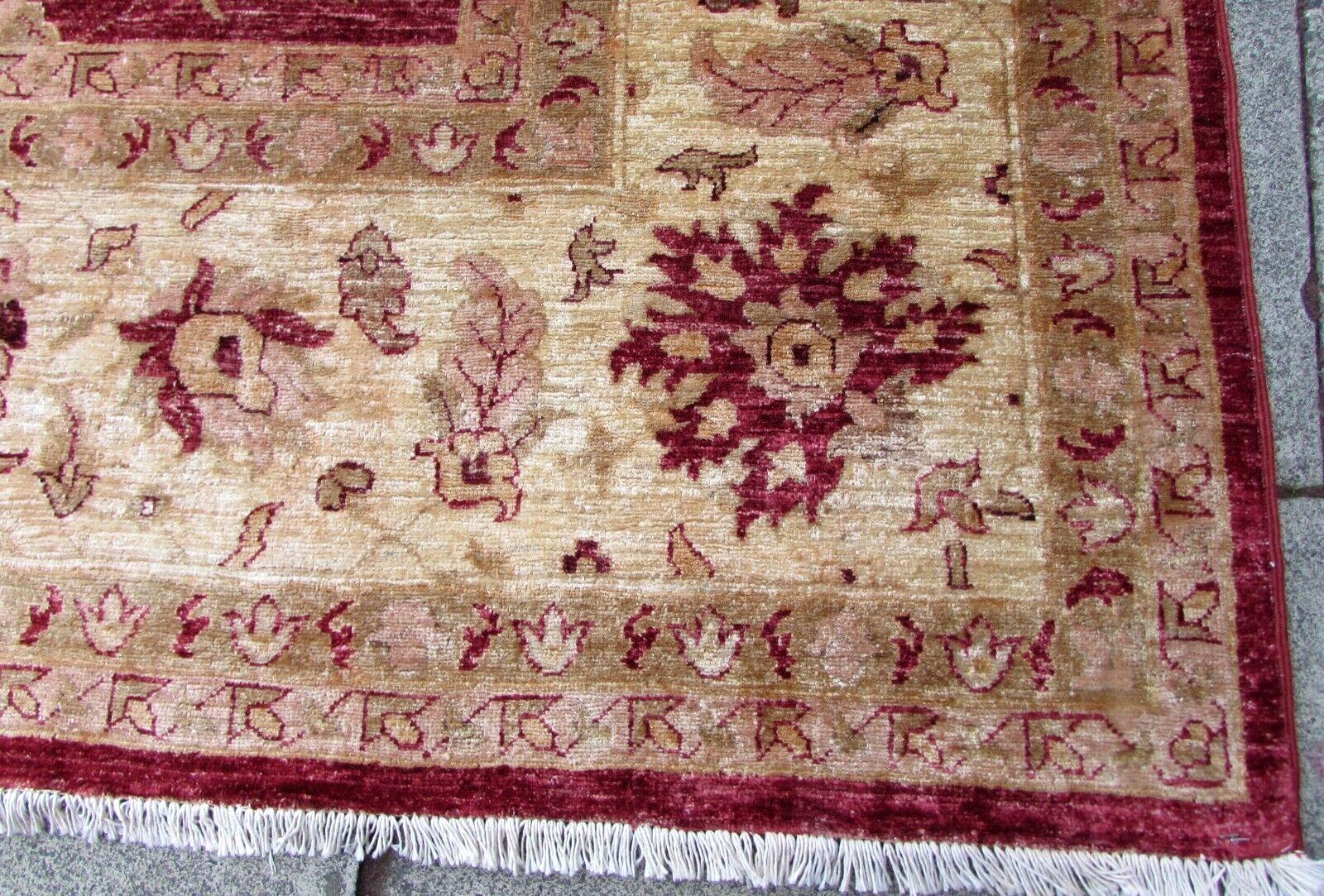 Handgefertigter Afghan Zigler Vintage Teppich in Rot und Beige 9.7' x 12,8', 1980er Jahre, 1Q36 im Angebot 2