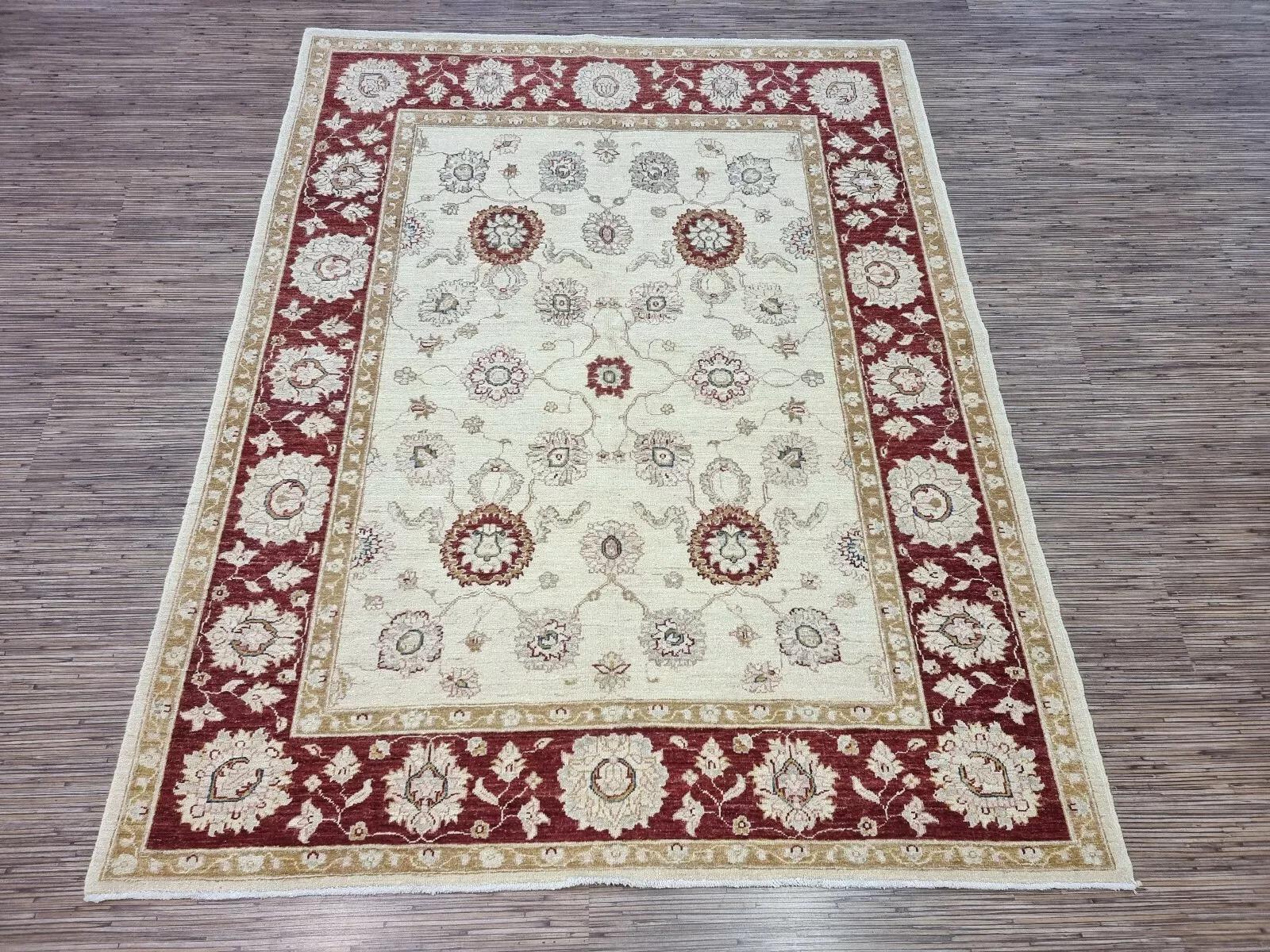 Tappeto ZIGLER afgano d'epoca fatto a mano 4,6' x 6,6' anni '80 - 1D154 in vendita 4