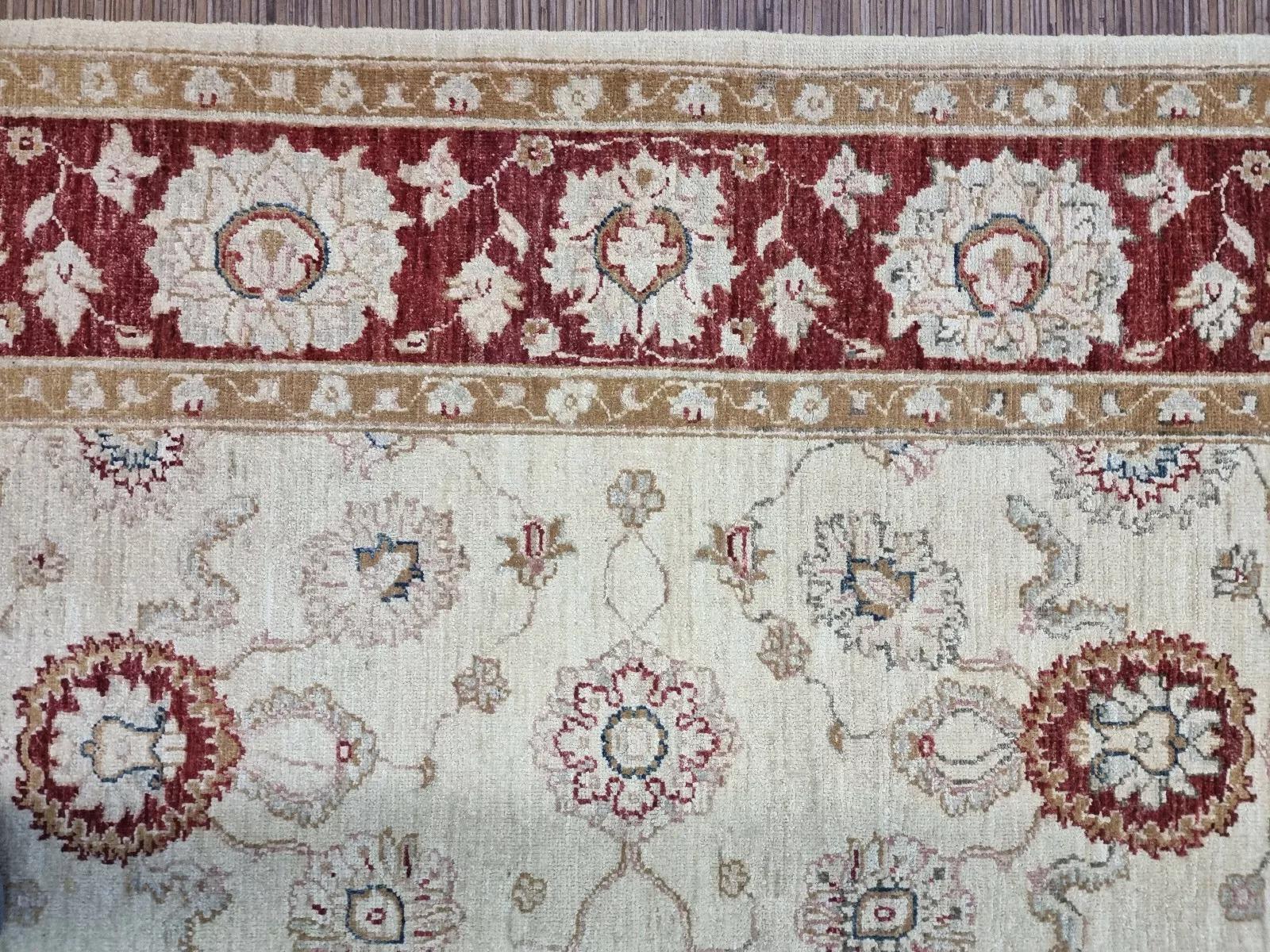 Tappeto ZIGLER afgano d'epoca fatto a mano 4,6' x 6,6' anni '80 - 1D154 in vendita 5