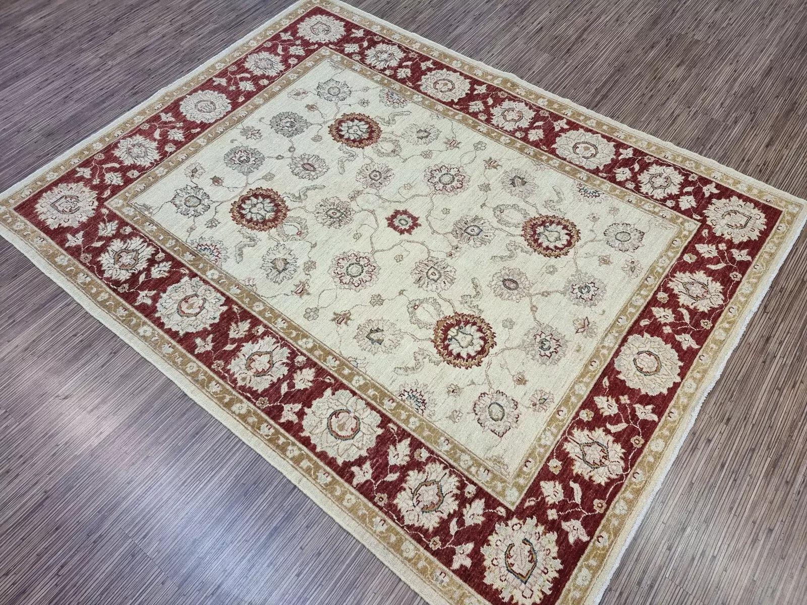 Tappeto ZIGLER afgano d'epoca fatto a mano 4,6' x 6,6' anni '80 - 1D154 in vendita 3