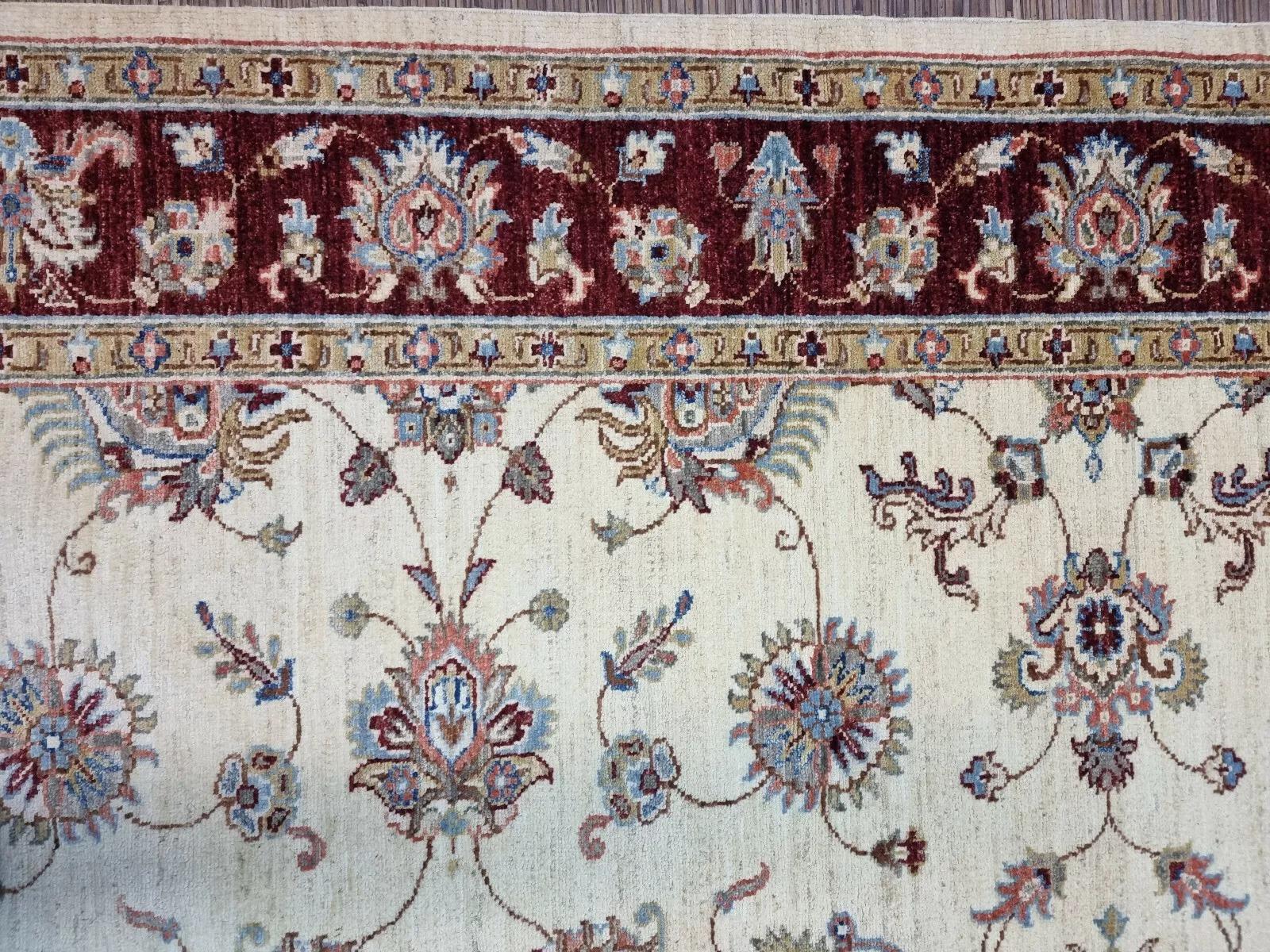 Handgefertigter afghanischer ZIGLER-Teppich 4,6' x 6,6' 1980er Jahre - 1D155 im Angebot 5