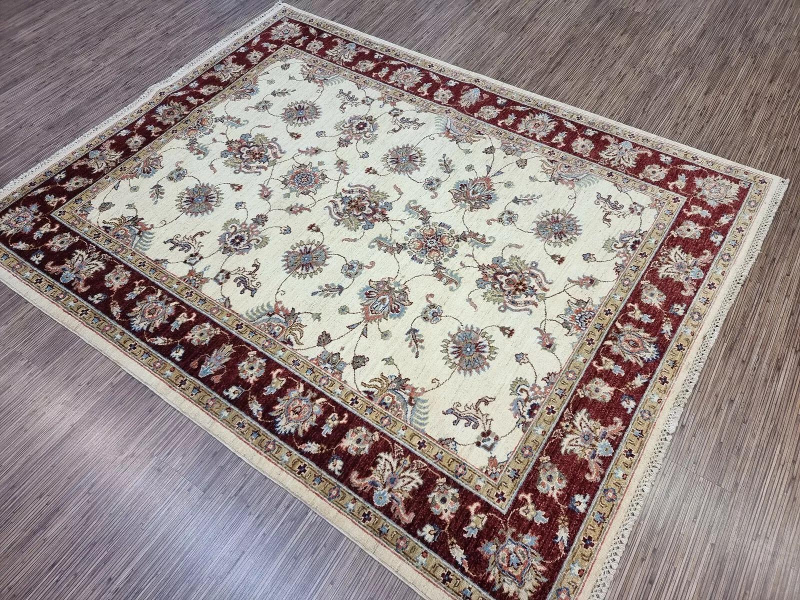 Handgefertigter afghanischer ZIGLER-Teppich 4,6' x 6,6' 1980er Jahre - 1D155 im Angebot 3