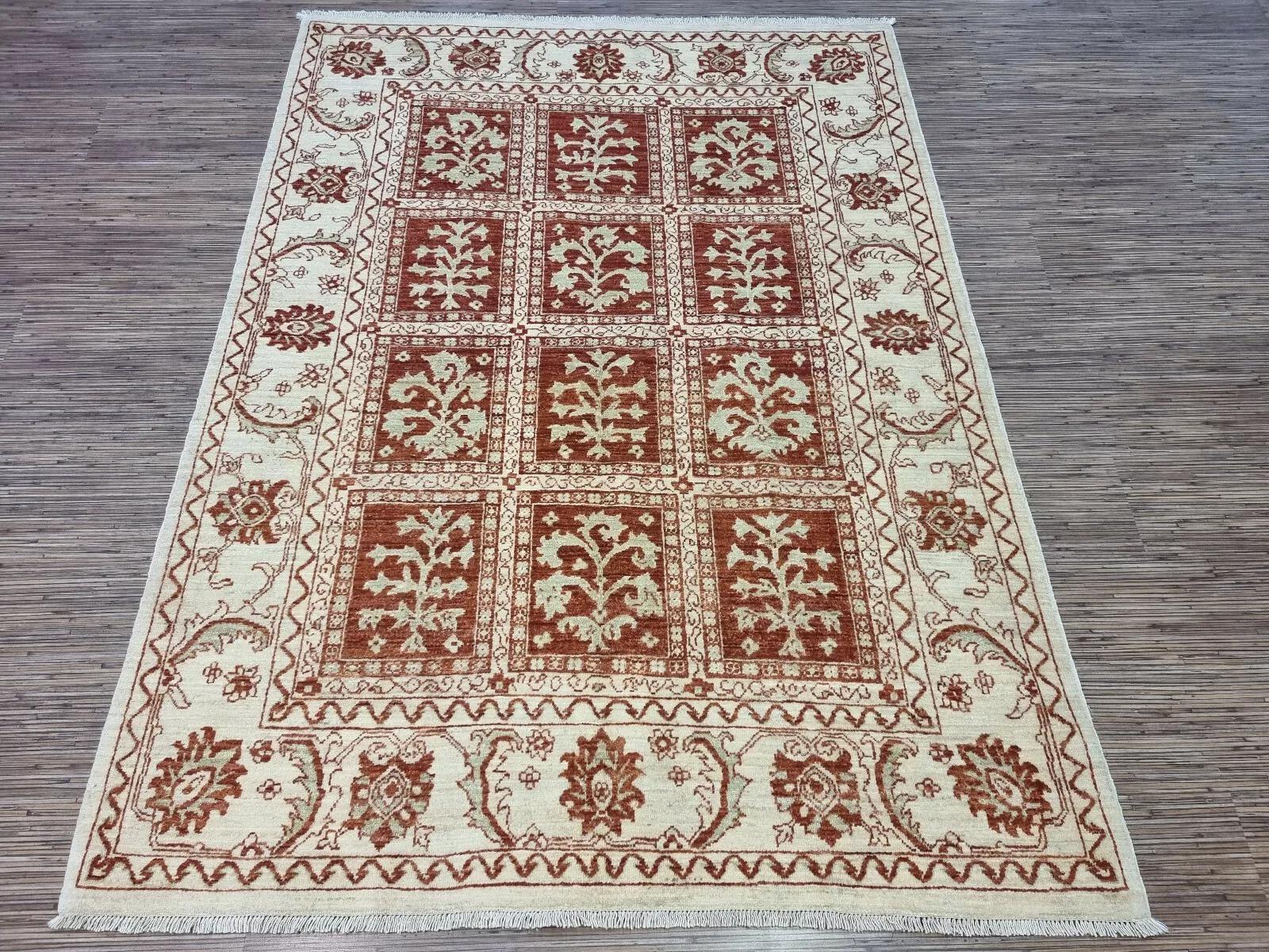 Handgefertigter afghanischer ZIGLER-Teppich 4,9' x 6,5' 1980er Jahre - 1D153 im Angebot 4