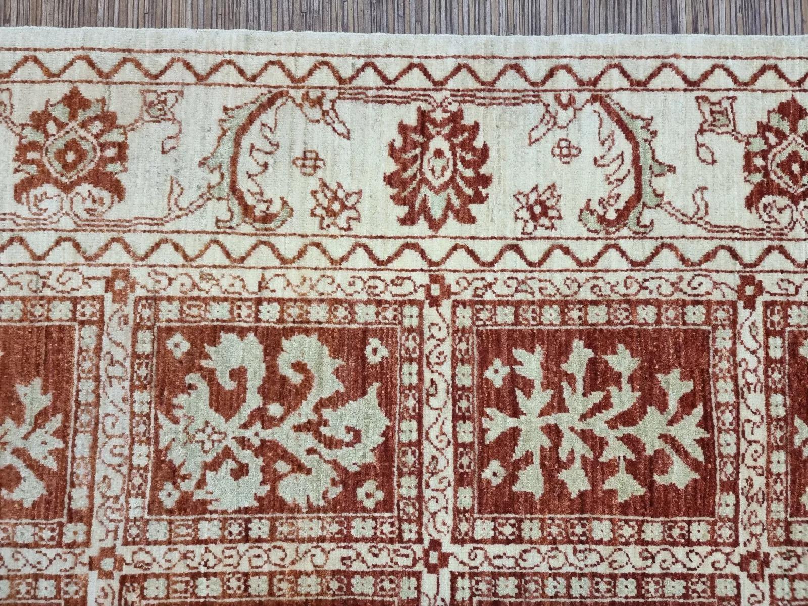 Handgefertigter afghanischer ZIGLER-Teppich 4,9' x 6,5' 1980er Jahre - 1D153 im Angebot 5