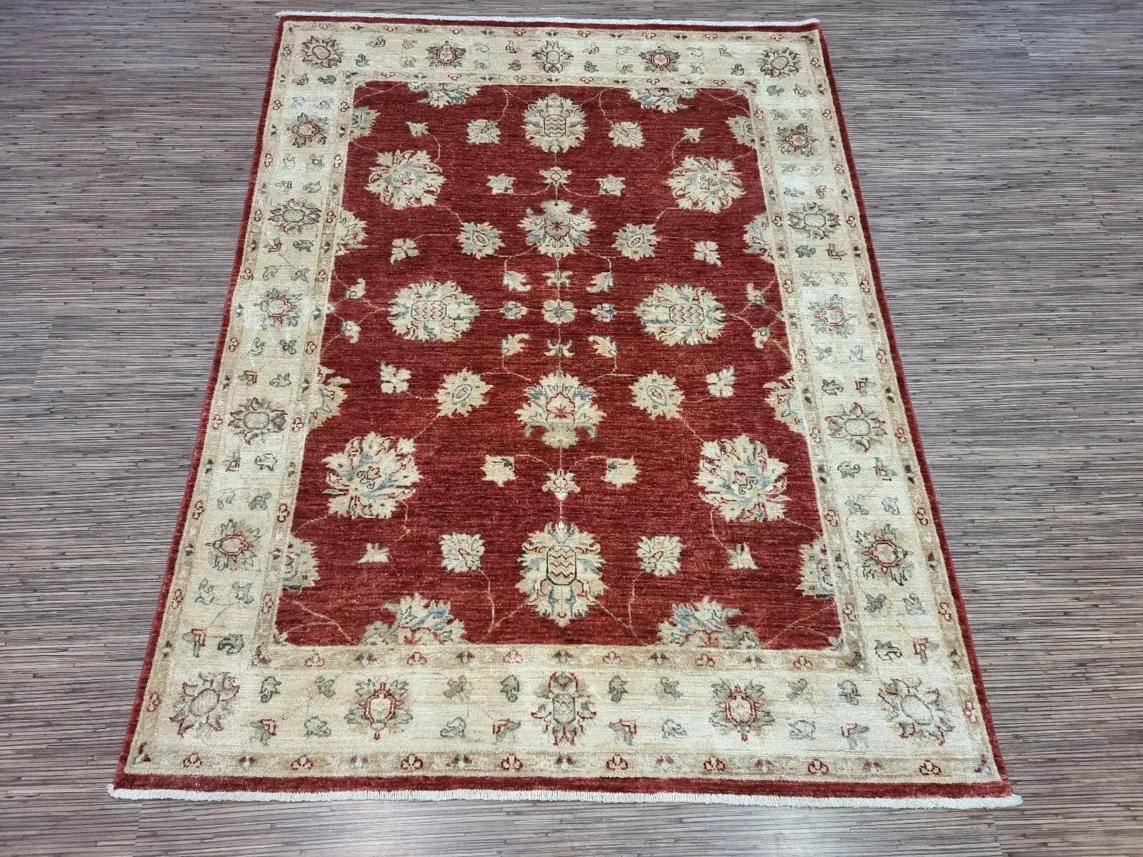Handgefertigter afghanischer ZIGLER-Teppich 4,9' x 6,6' 1980er Jahre - 1D156 im Angebot 5