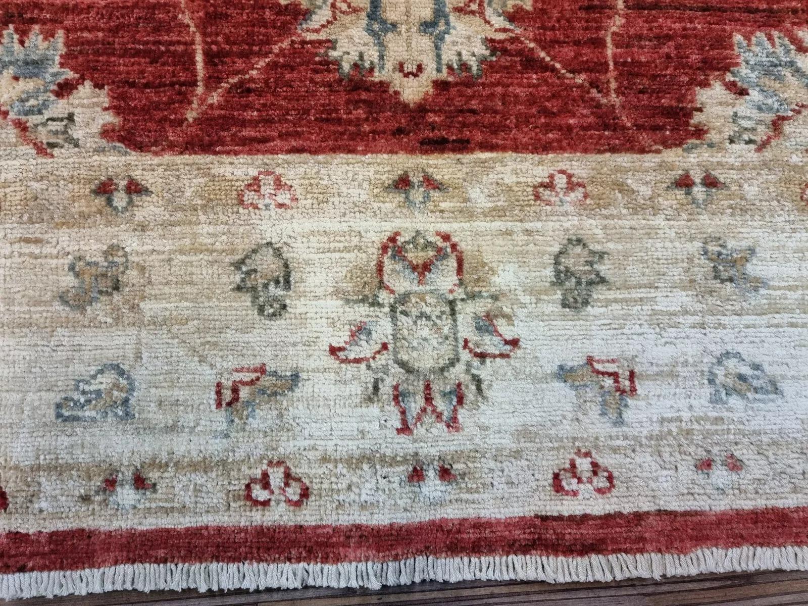 Handgefertigter afghanischer ZIGLER-Teppich 4,9' x 6,6' 1980er Jahre - 1D156 (Handgeknüpft) im Angebot