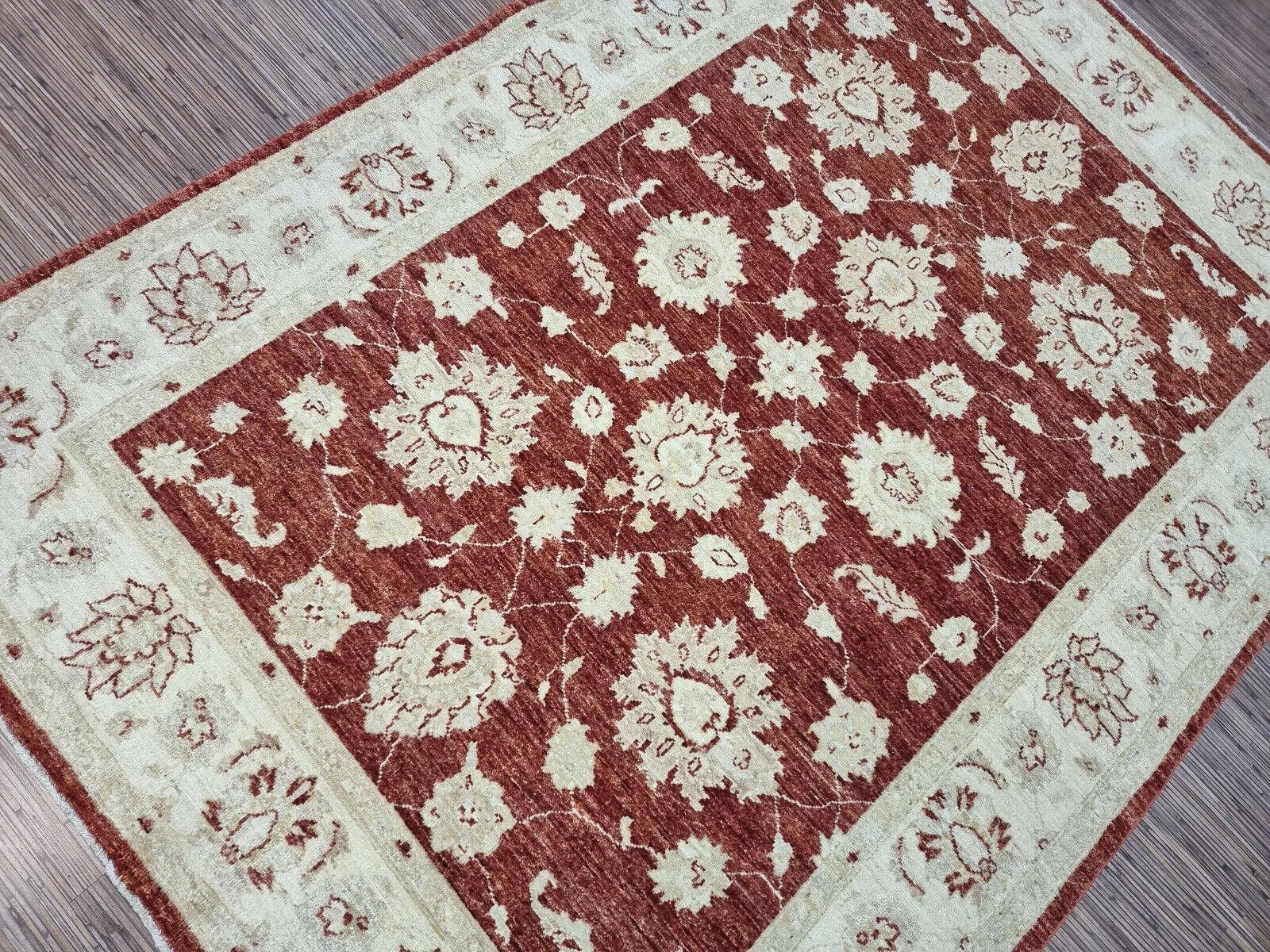 Handgefertigte Vintage Afghan Zigler Teppich 4,9 'x 6,6' 1980er Jahre - 1D157 im Angebot 6