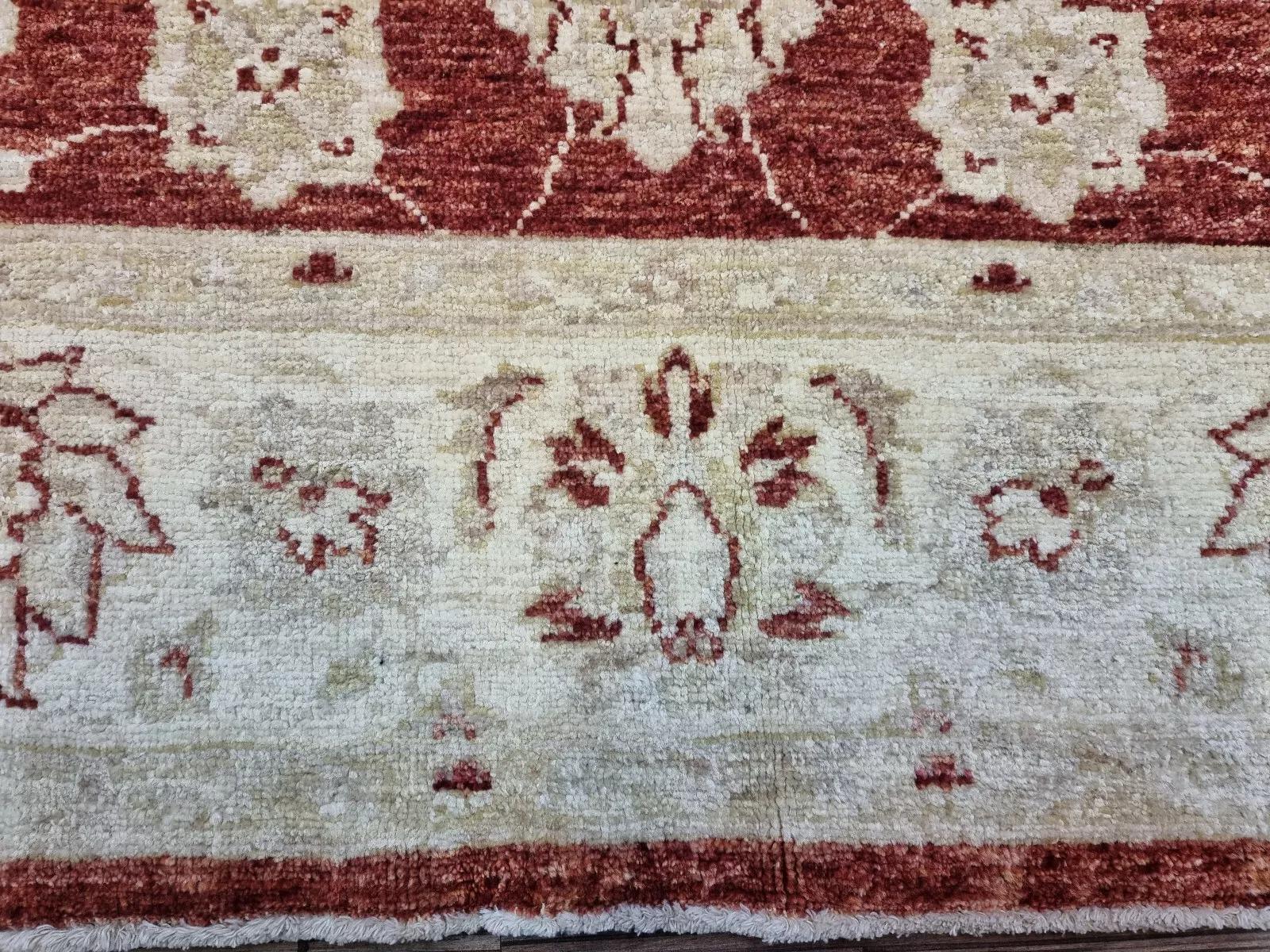 Handgefertigte Vintage Afghan Zigler Teppich 4,9 'x 6,6' 1980er Jahre - 1D157 (Handgeknüpft) im Angebot