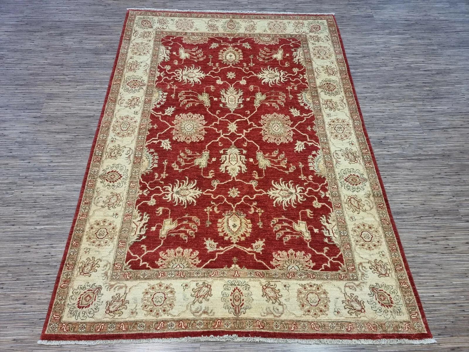 Tappeto ZIGLER afgano d'epoca fatto a mano 5,6' x 7,9' anni '80 - 1D158 in vendita 4