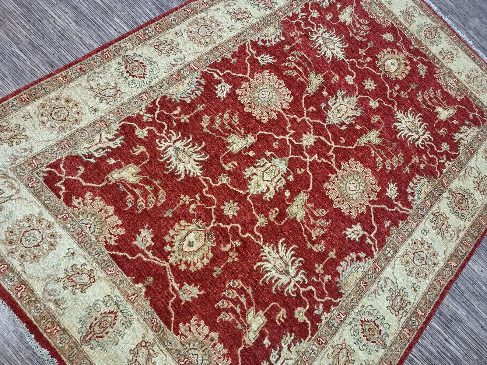 Tappeto ZIGLER afgano d'epoca fatto a mano 5,6' x 7,9' anni '80 - 1D158 in vendita 6