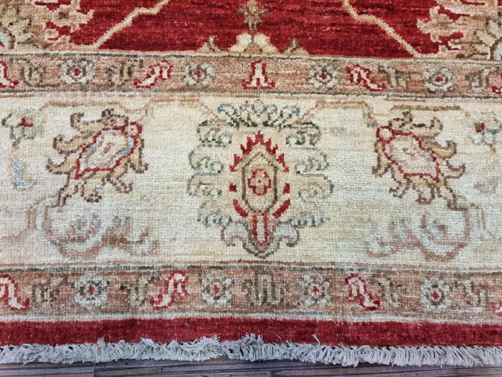 Annodato a mano Tappeto ZIGLER afgano d'epoca fatto a mano 5,6' x 7,9' anni '80 - 1D158 in vendita