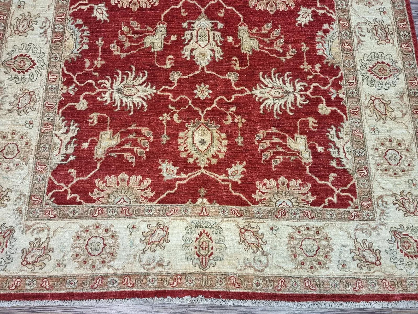 Fine XX secolo Tappeto ZIGLER afgano d'epoca fatto a mano 5,6' x 7,9' anni '80 - 1D158 in vendita