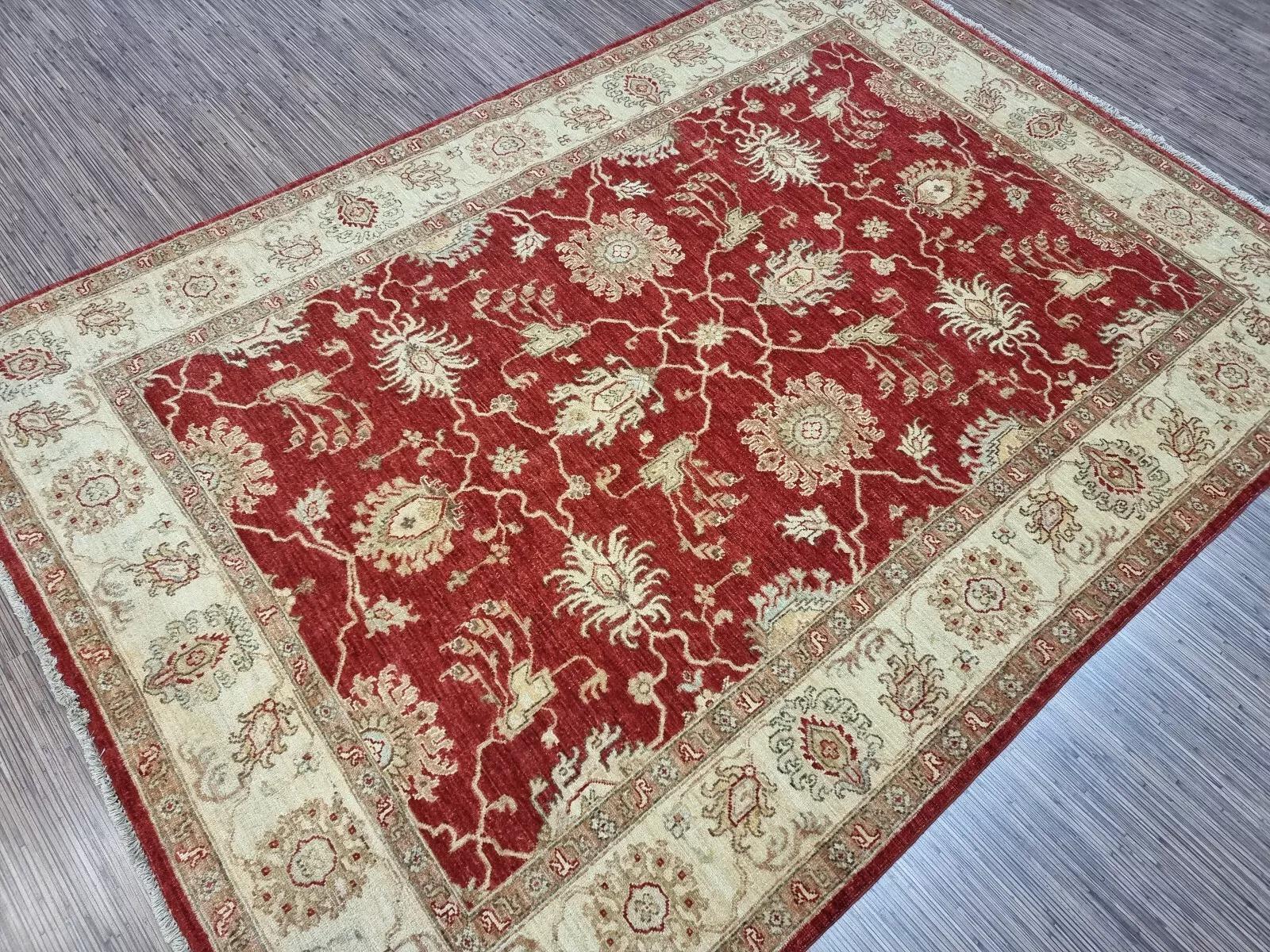 Tappeto ZIGLER afgano d'epoca fatto a mano 5,6' x 7,9' anni '80 - 1D158 in vendita 1
