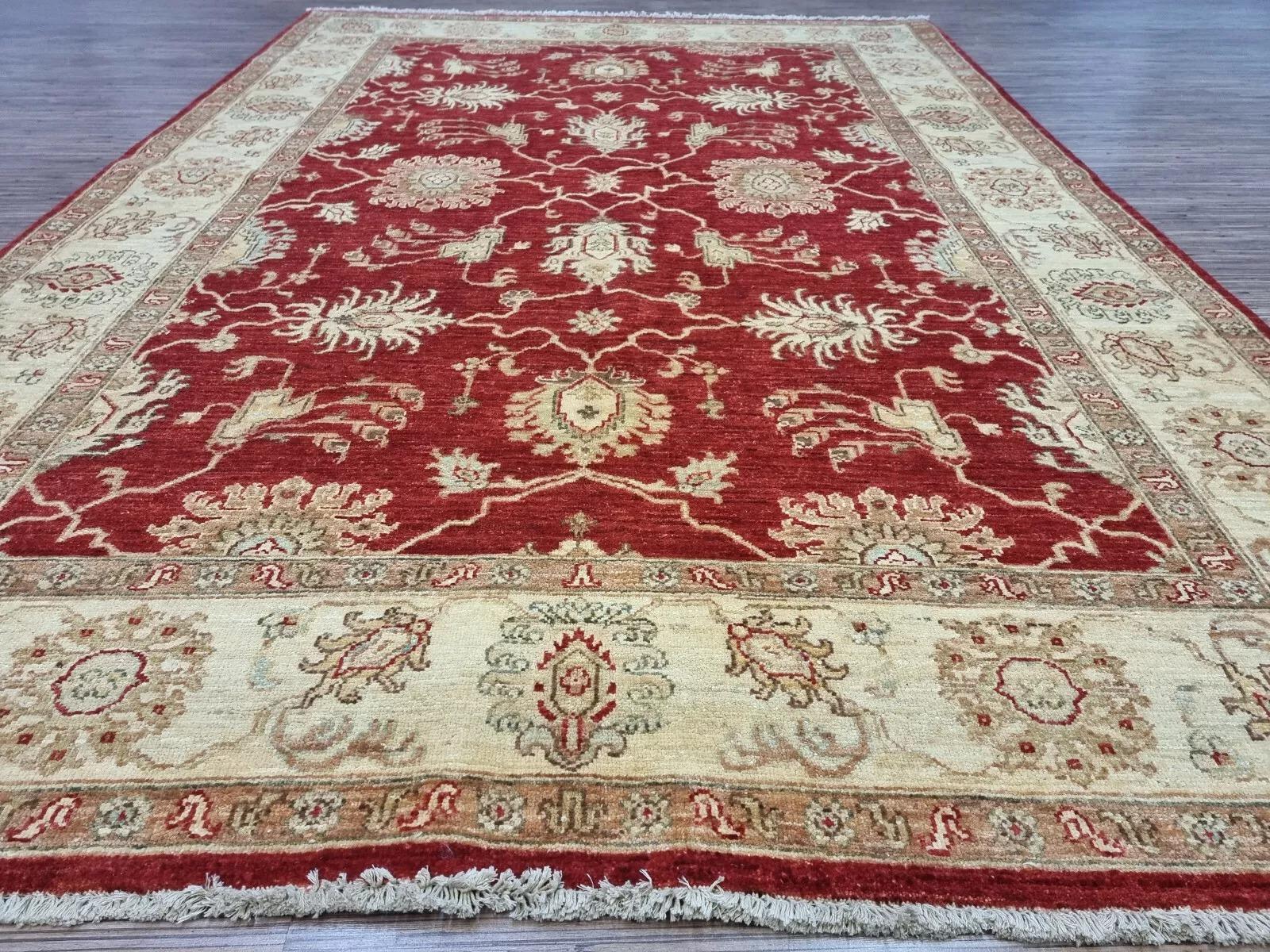 Tappeto ZIGLER afgano d'epoca fatto a mano 5,6' x 7,9' anni '80 - 1D158 in vendita 2