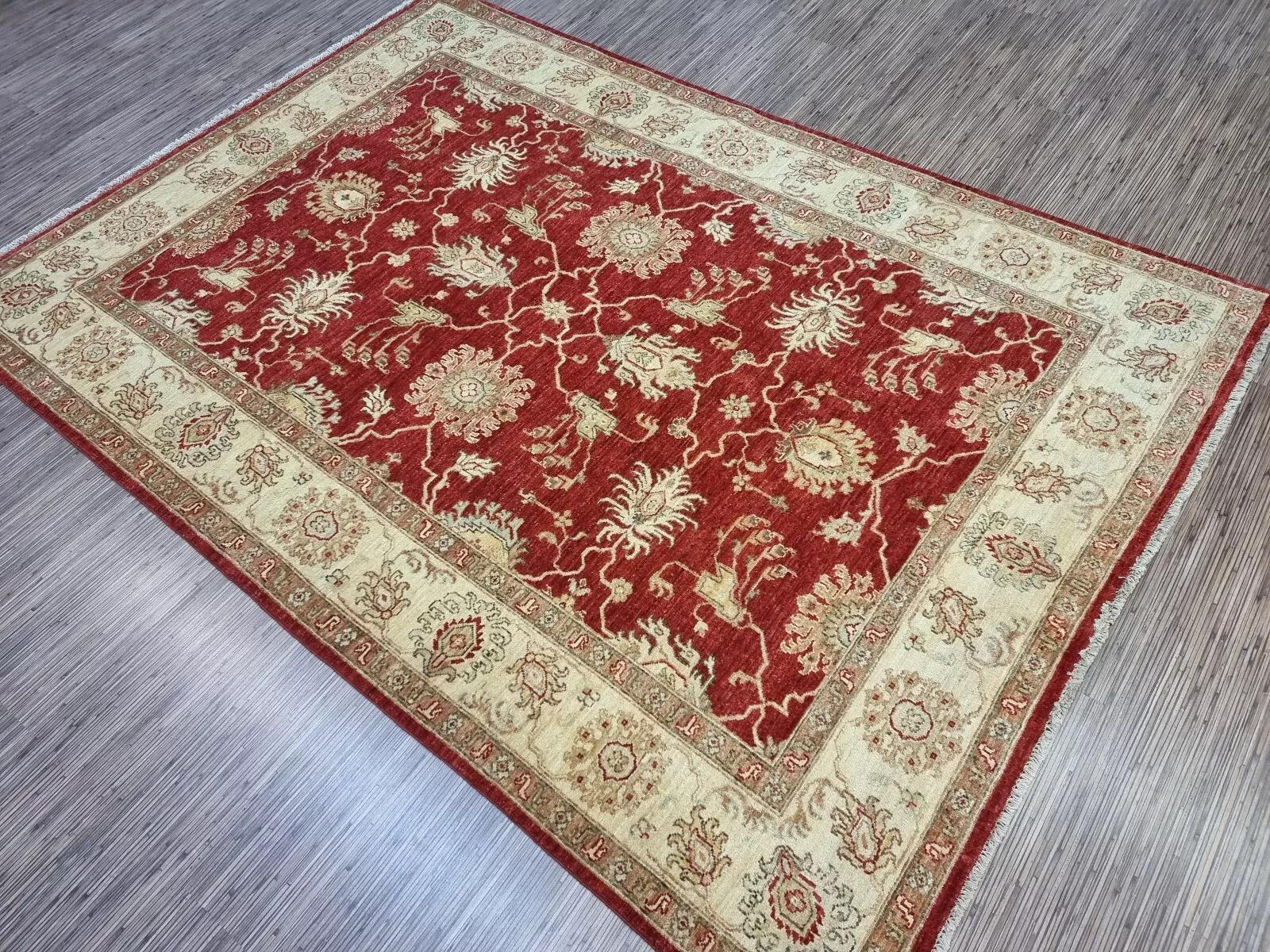 Tappeto ZIGLER afgano d'epoca fatto a mano 5,6' x 7,9' anni '80 - 1D158 in vendita 3