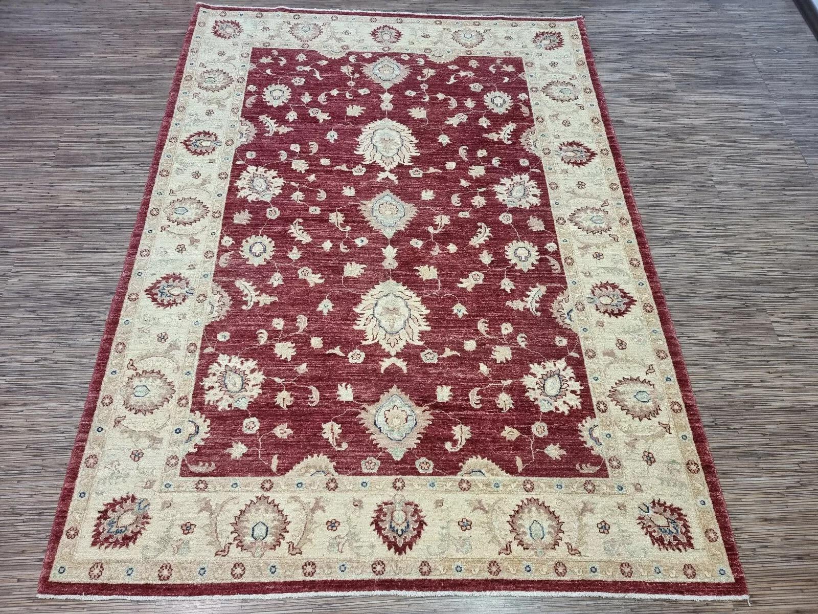 Tappeto ZIGLER afgano d'epoca fatto a mano 5,6' x 7,9' anni '80 - 1D159 in vendita 4