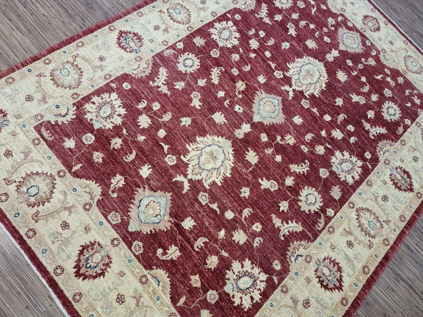 Tappeto ZIGLER afgano d'epoca fatto a mano 5,6' x 7,9' anni '80 - 1D159 in vendita 6