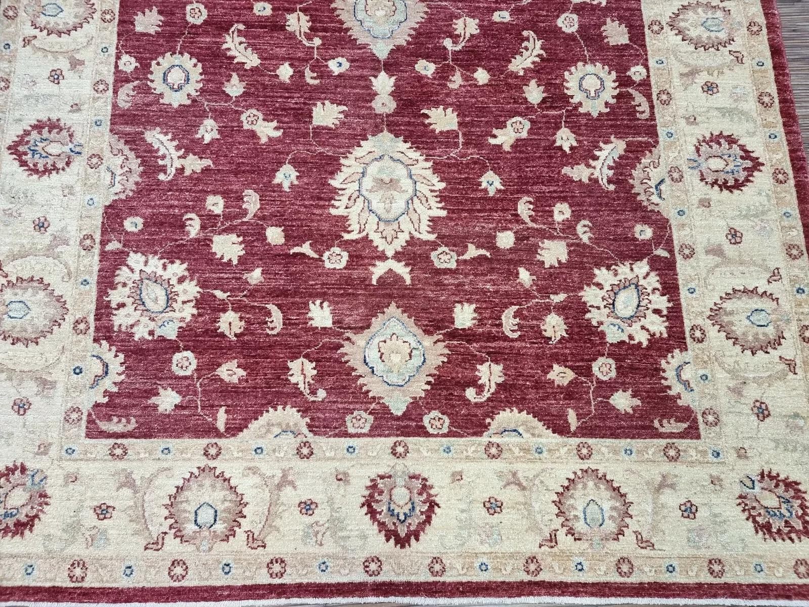 Tappeto ZIGLER afgano d'epoca fatto a mano 5,6' x 7,9' anni '80 - 1D159 In condizioni buone in vendita a Bordeaux, FR