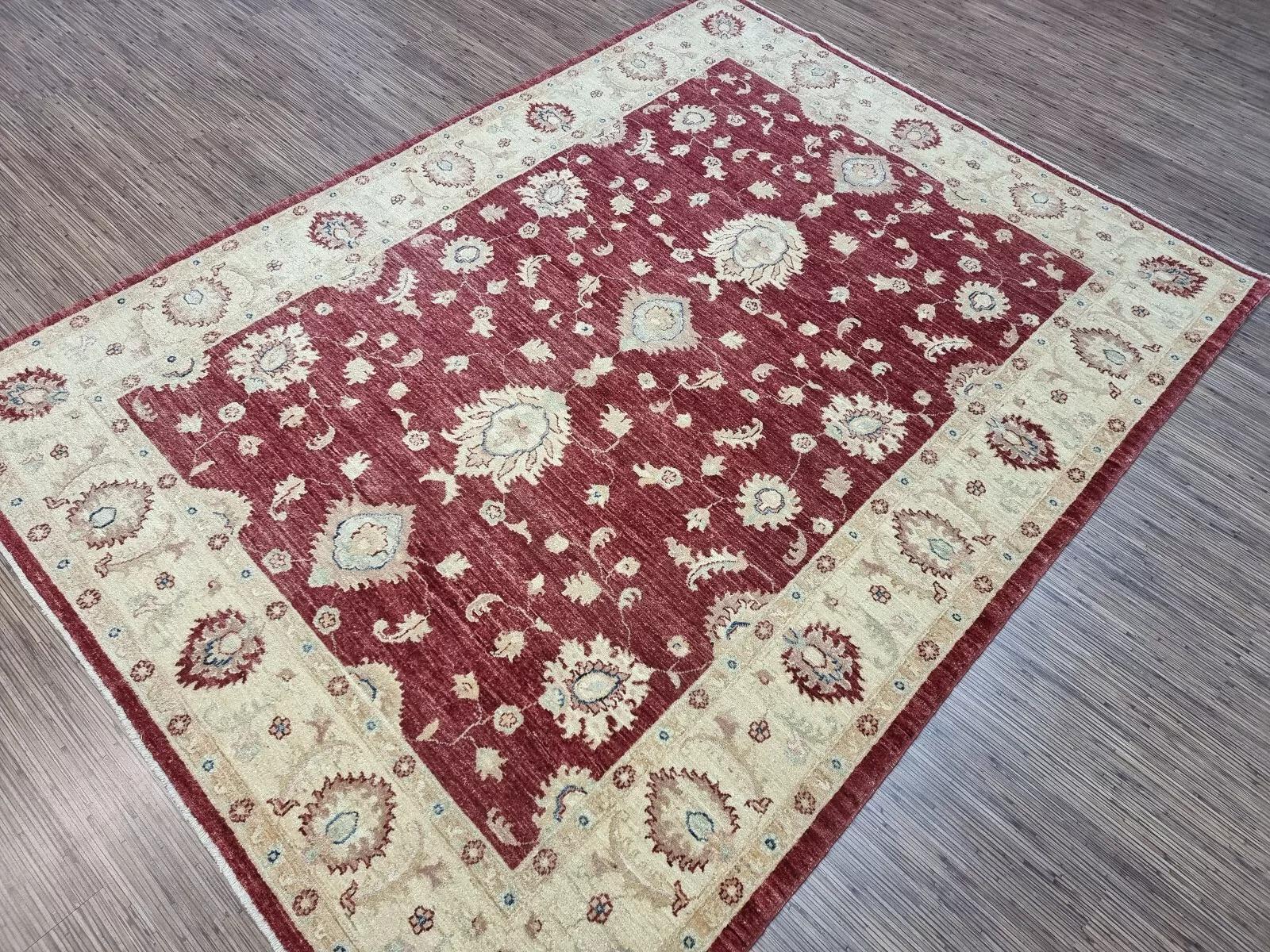 Tappeto ZIGLER afgano d'epoca fatto a mano 5,6' x 7,9' anni '80 - 1D159 in vendita 1