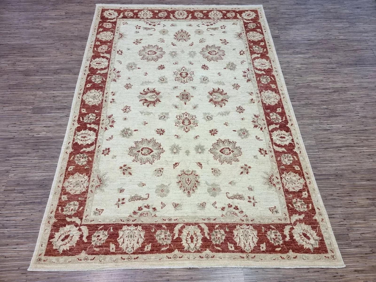Handgefertigter afghanischer ZIGLER-Teppich 5,6' x 7,9' 1980er Jahre - 1D160 im Angebot 4