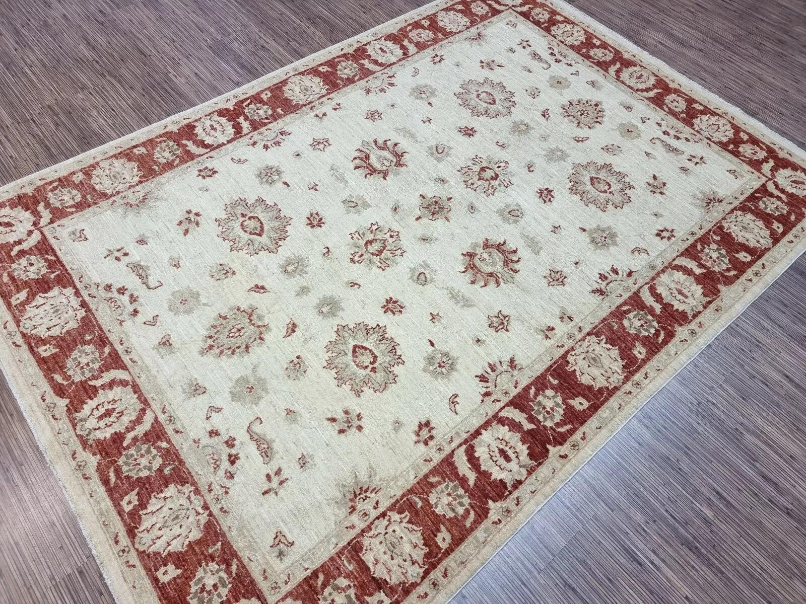 Handgefertigter afghanischer ZIGLER-Teppich 5,6' x 7,9' 1980er Jahre - 1D160 im Angebot 2