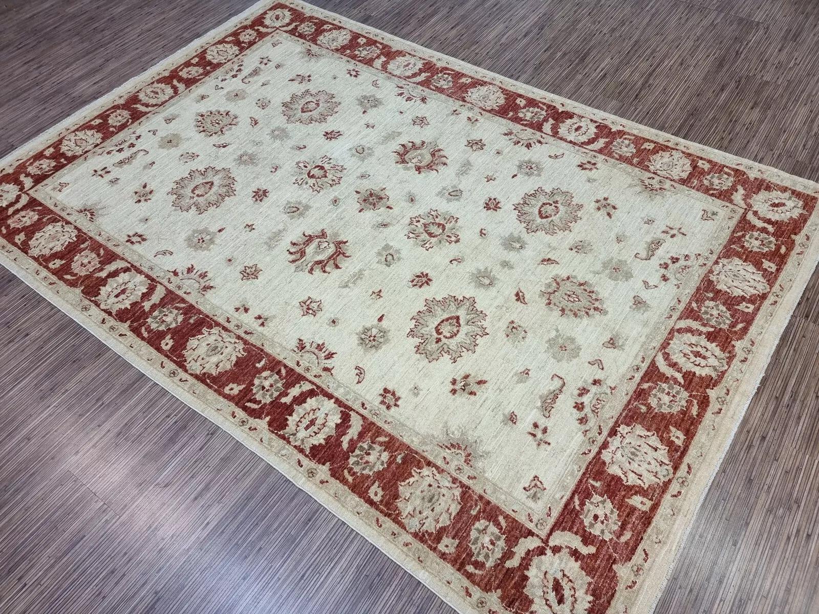 Handgefertigter afghanischer ZIGLER-Teppich 5,6' x 7,9' 1980er Jahre - 1D160 im Angebot 3
