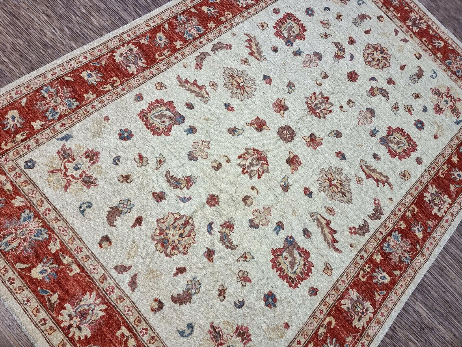 Handgefertigter afghanischer ZIGLER-Teppich 5,6' x 7,9' 1980er Jahre - 1D161 im Angebot 6