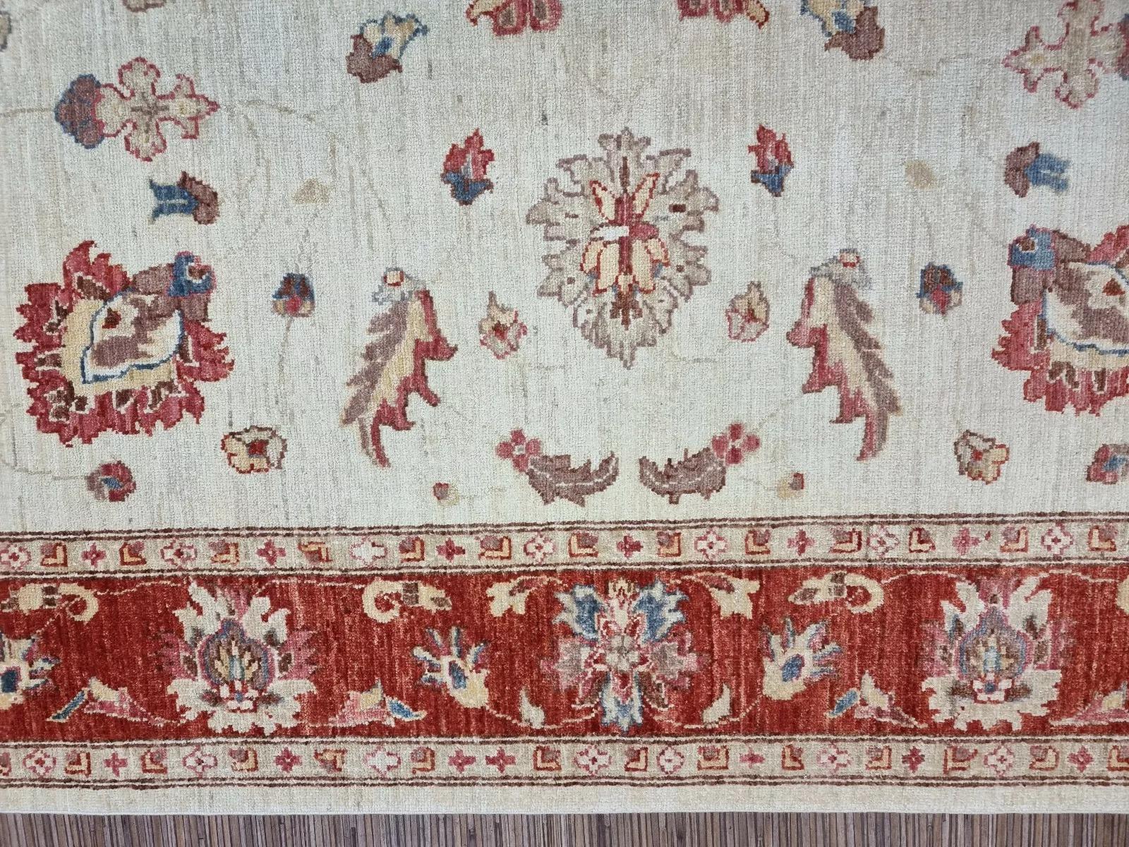 Handgefertigter afghanischer ZIGLER-Teppich 5,6' x 7,9' 1980er Jahre - 1D161 (Handgeknüpft) im Angebot