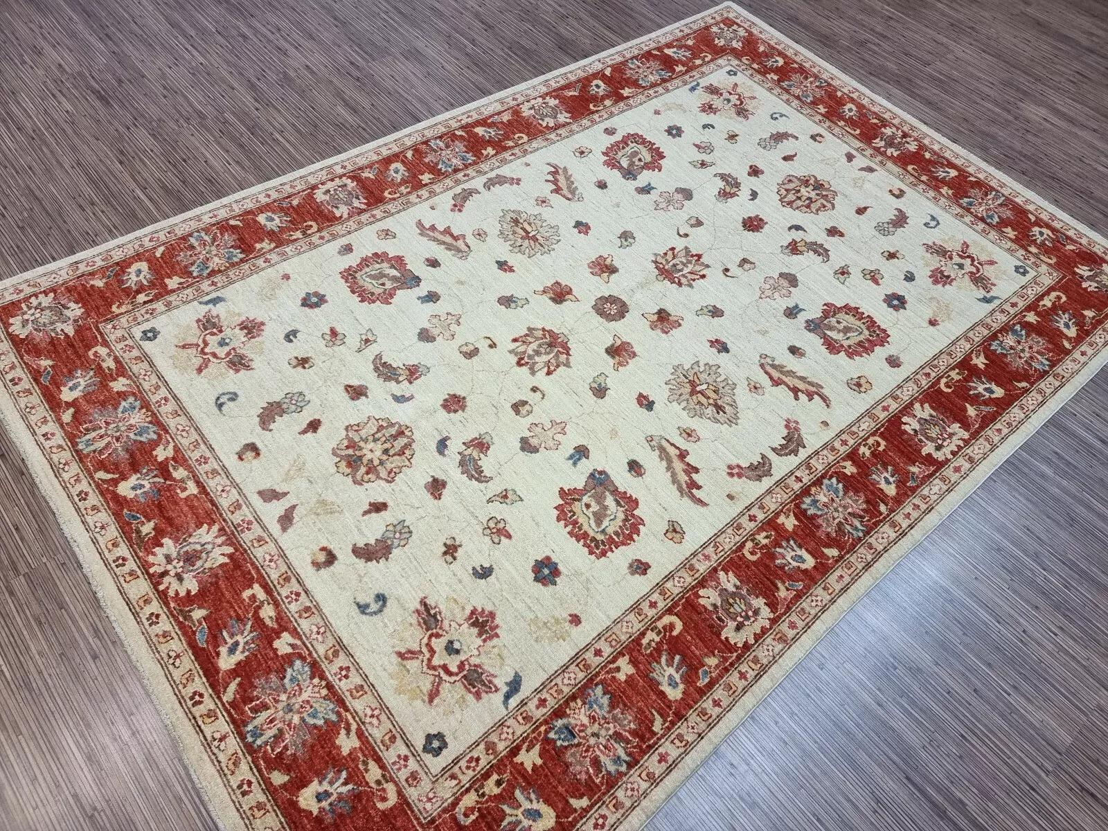 Handgefertigter afghanischer ZIGLER-Teppich 5,6' x 7,9' 1980er Jahre - 1D161 im Angebot 1