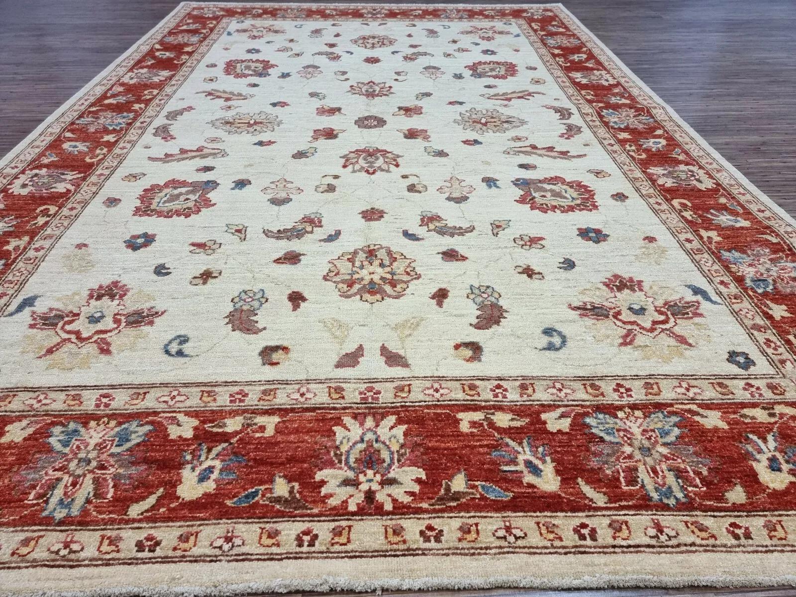 Handgefertigter afghanischer ZIGLER-Teppich 5,6' x 7,9' 1980er Jahre - 1D161 im Angebot 2