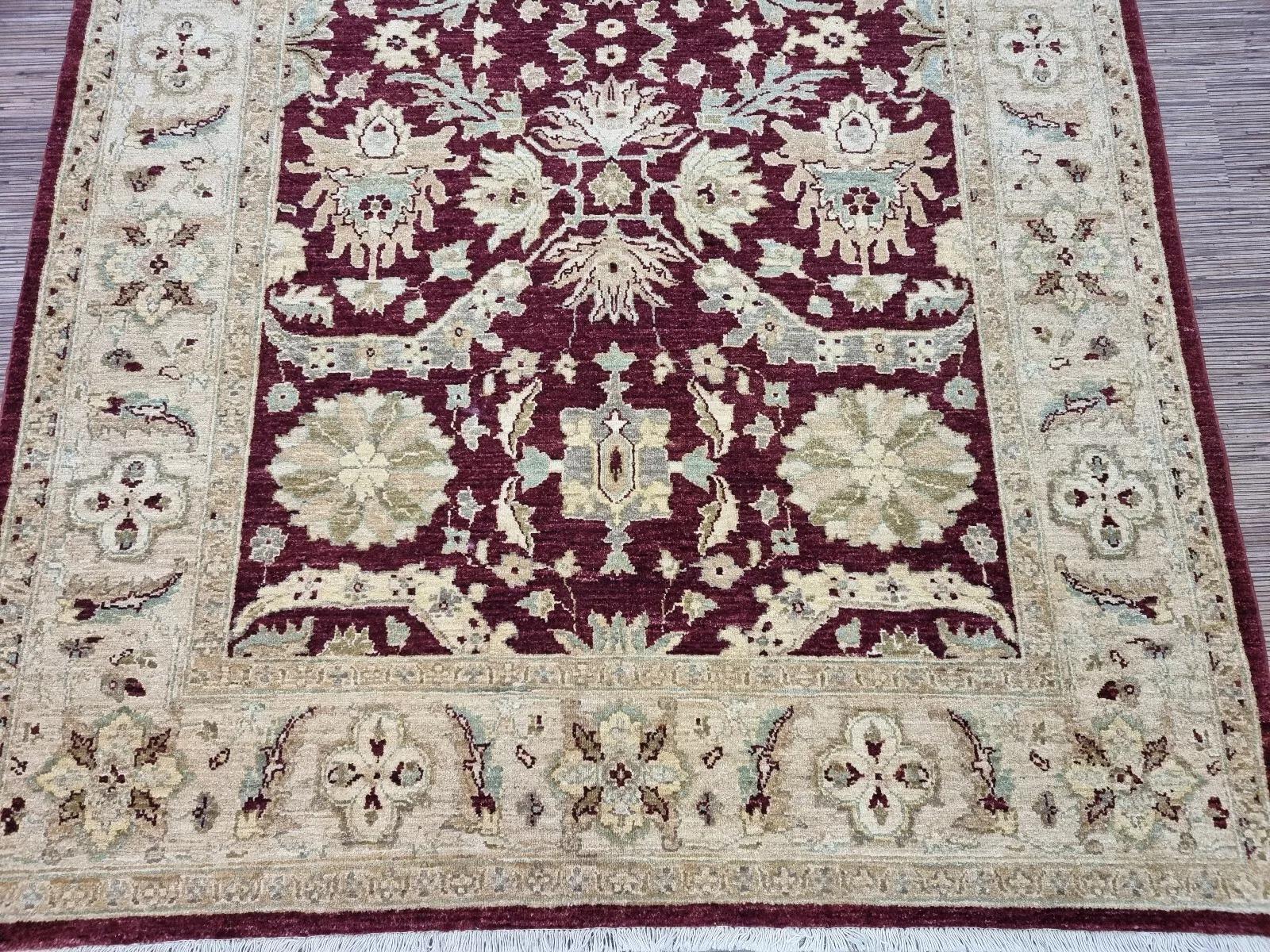 Handgefertigter afghanischer ZIGLER-Teppich 5,6' x 8,5' 1980er Jahre - 1D162 (Ende des 20. Jahrhunderts) im Angebot