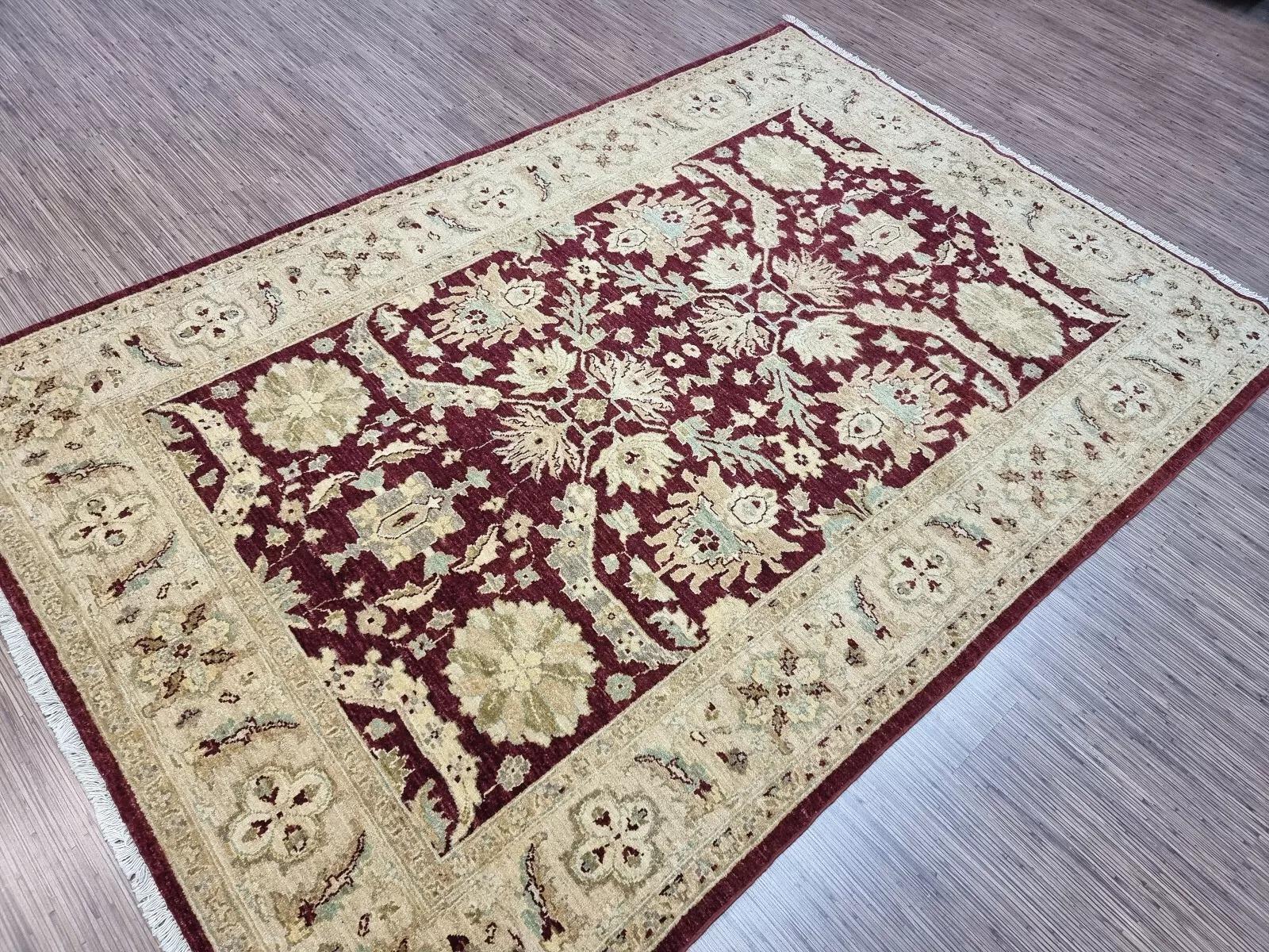 Handgefertigter afghanischer ZIGLER-Teppich 5,6' x 8,5' 1980er Jahre - 1D162 im Angebot 1