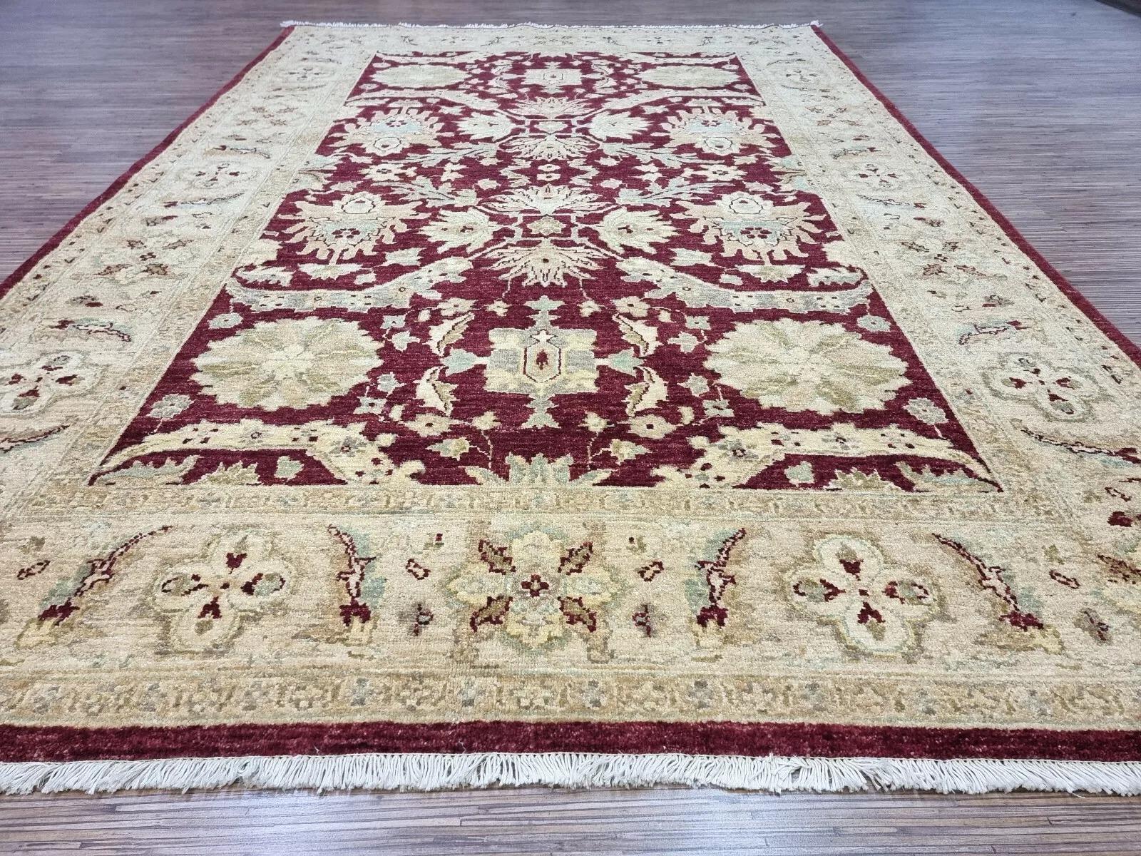 Handgefertigter afghanischer ZIGLER-Teppich 5,6' x 8,5' 1980er Jahre - 1D162 im Angebot 2