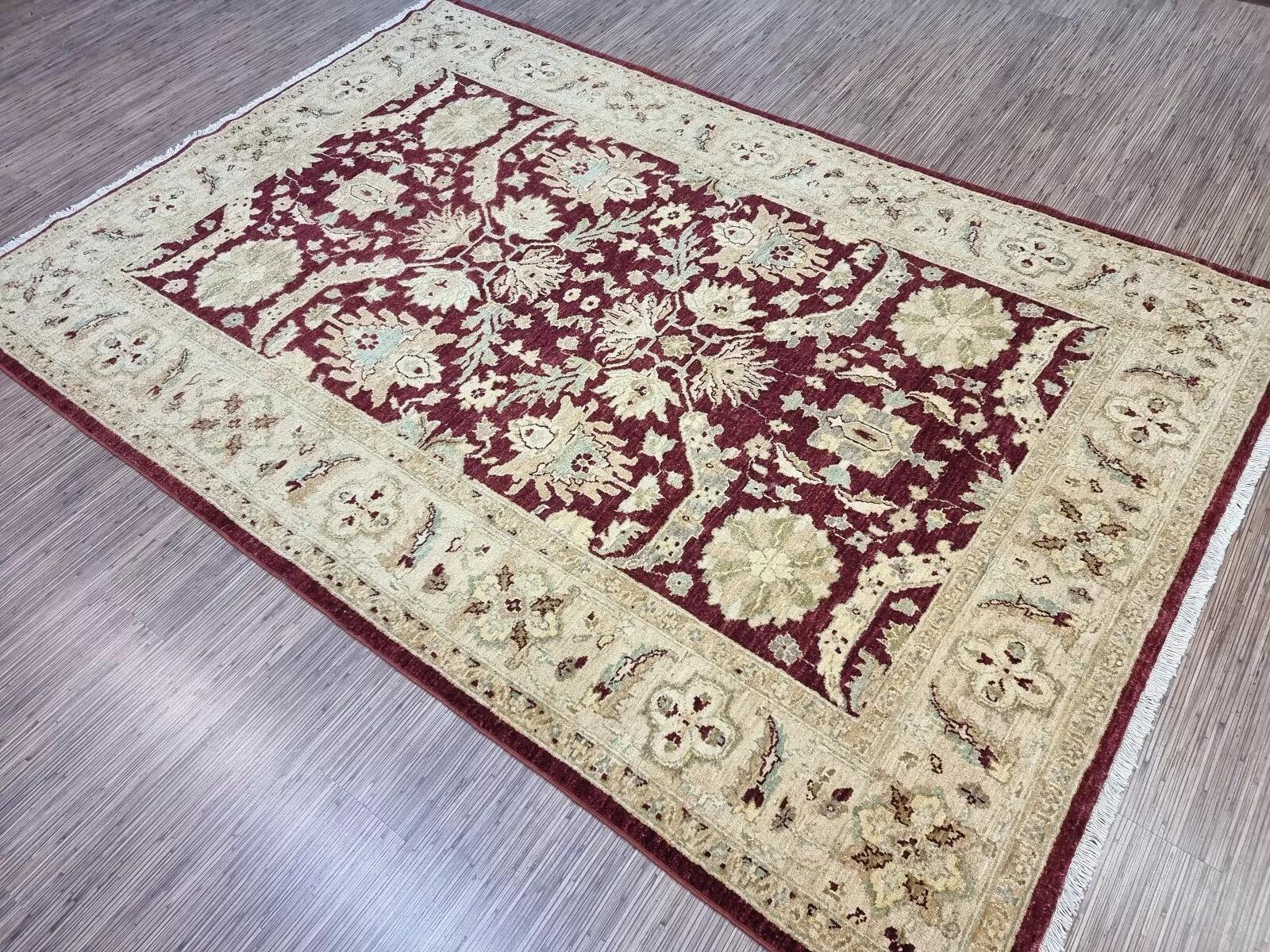 Handgefertigter afghanischer ZIGLER-Teppich 5,6' x 8,5' 1980er Jahre - 1D162 im Angebot 3