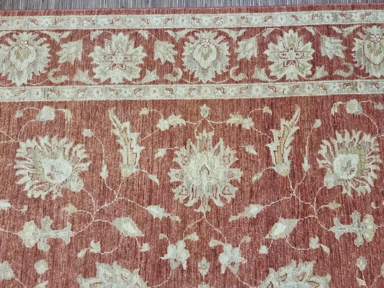 Handgefertigter afghanischer ZIGLER-Teppich 6,6' x 9,2' 1980er Jahre - 1D171 im Zustand „Gut“ im Angebot in Bordeaux, FR
