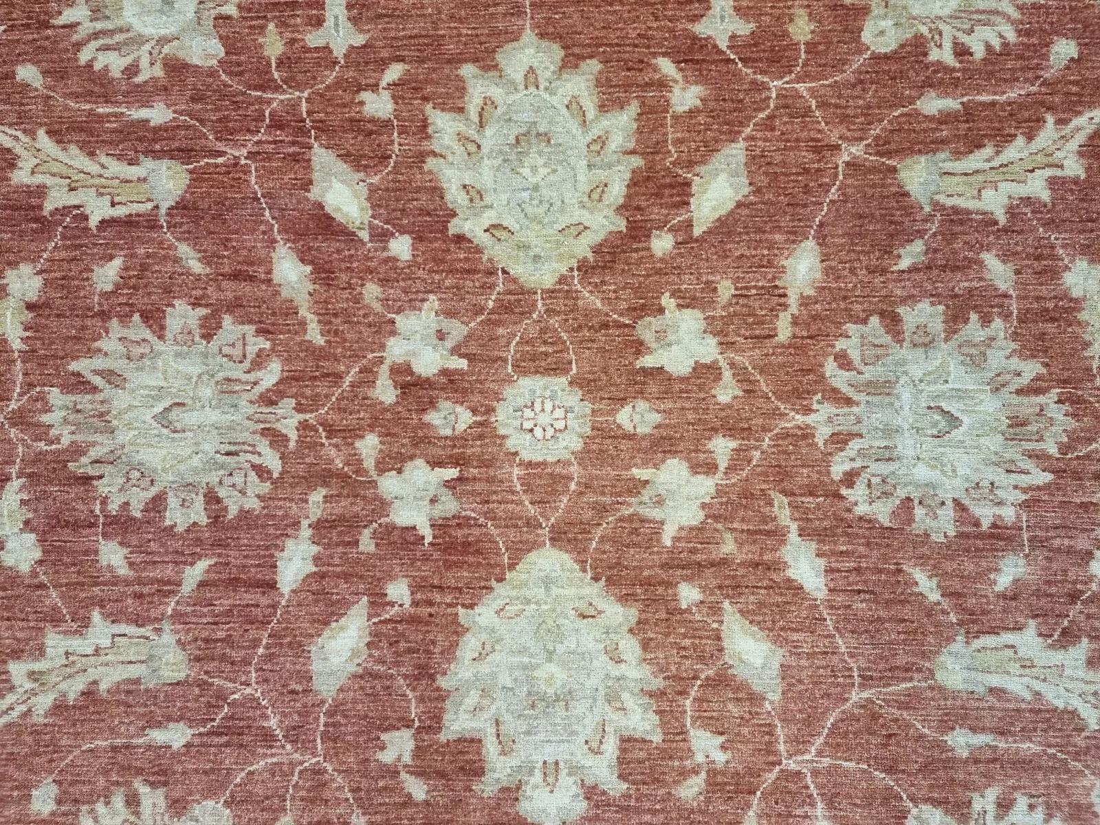 Handgefertigter afghanischer ZIGLER-Teppich 6,6' x 9,2' 1980er Jahre - 1D171 (Ende des 20. Jahrhunderts) im Angebot