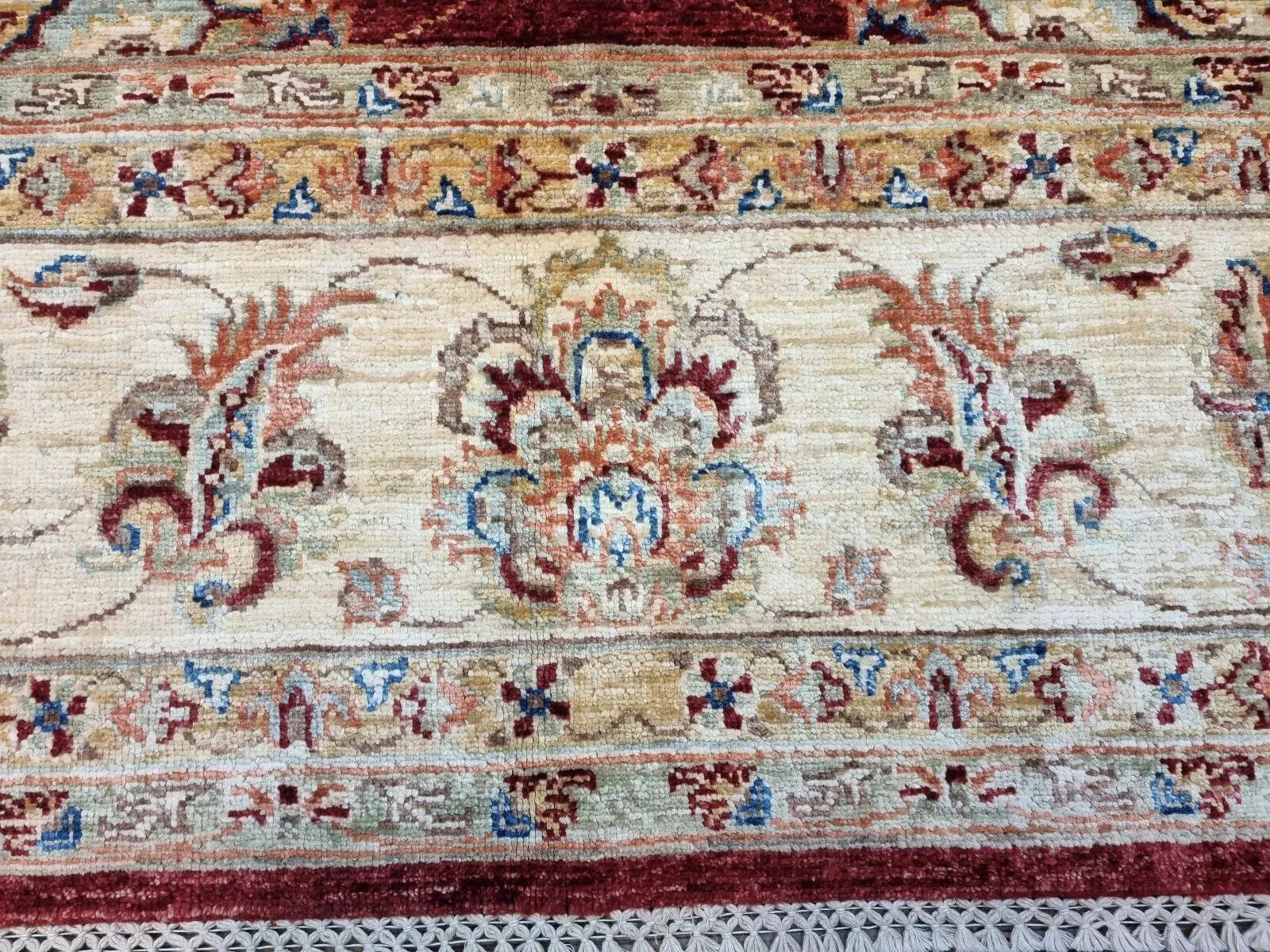 Annodato a mano Tappeto ZIGLER afgano d'epoca fatto a mano 6,6' x 9,8' anni '80 - 1D163 in vendita