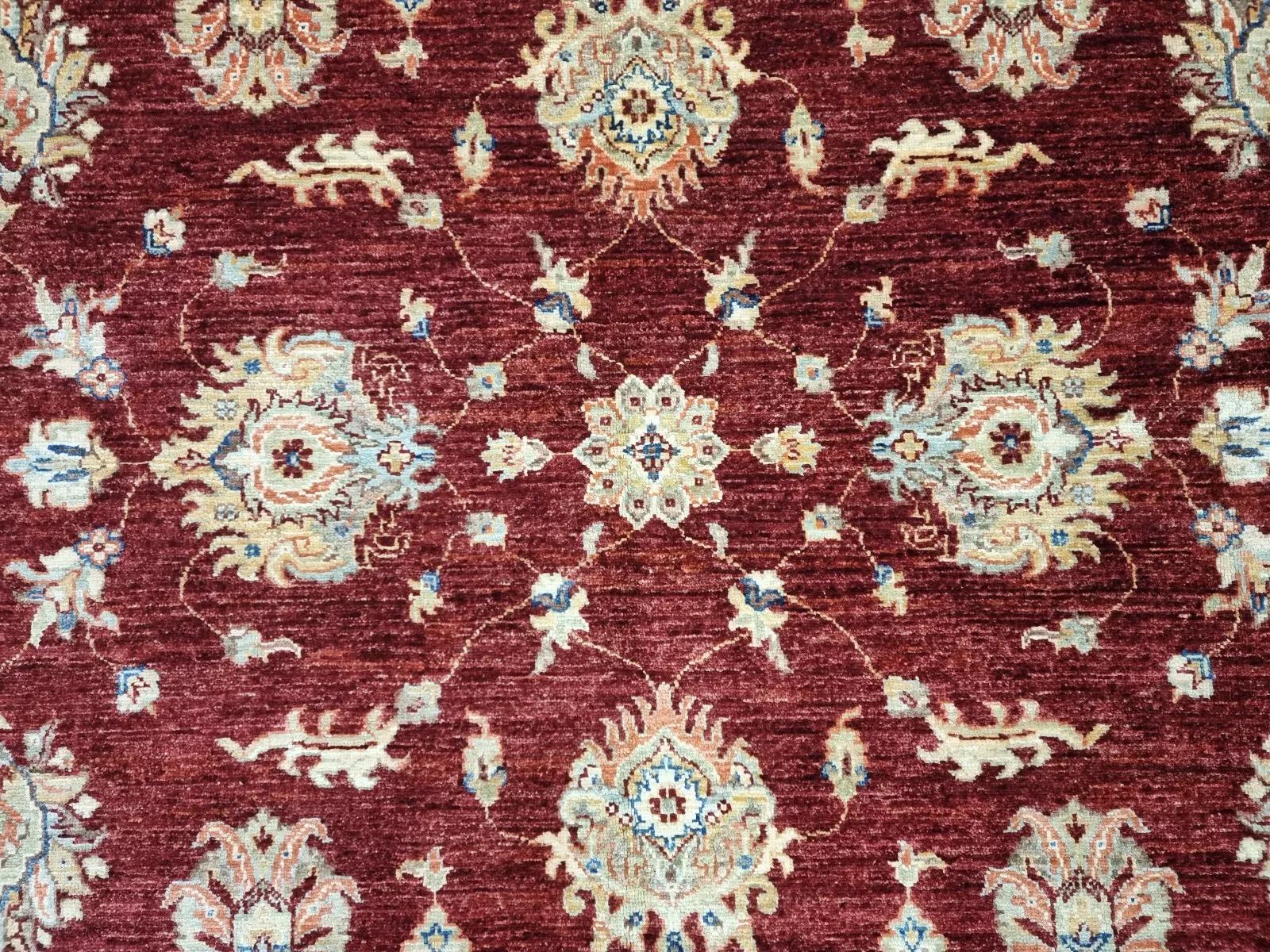 Fine XX secolo Tappeto ZIGLER afgano d'epoca fatto a mano 6,6' x 9,8' anni '80 - 1D163 in vendita