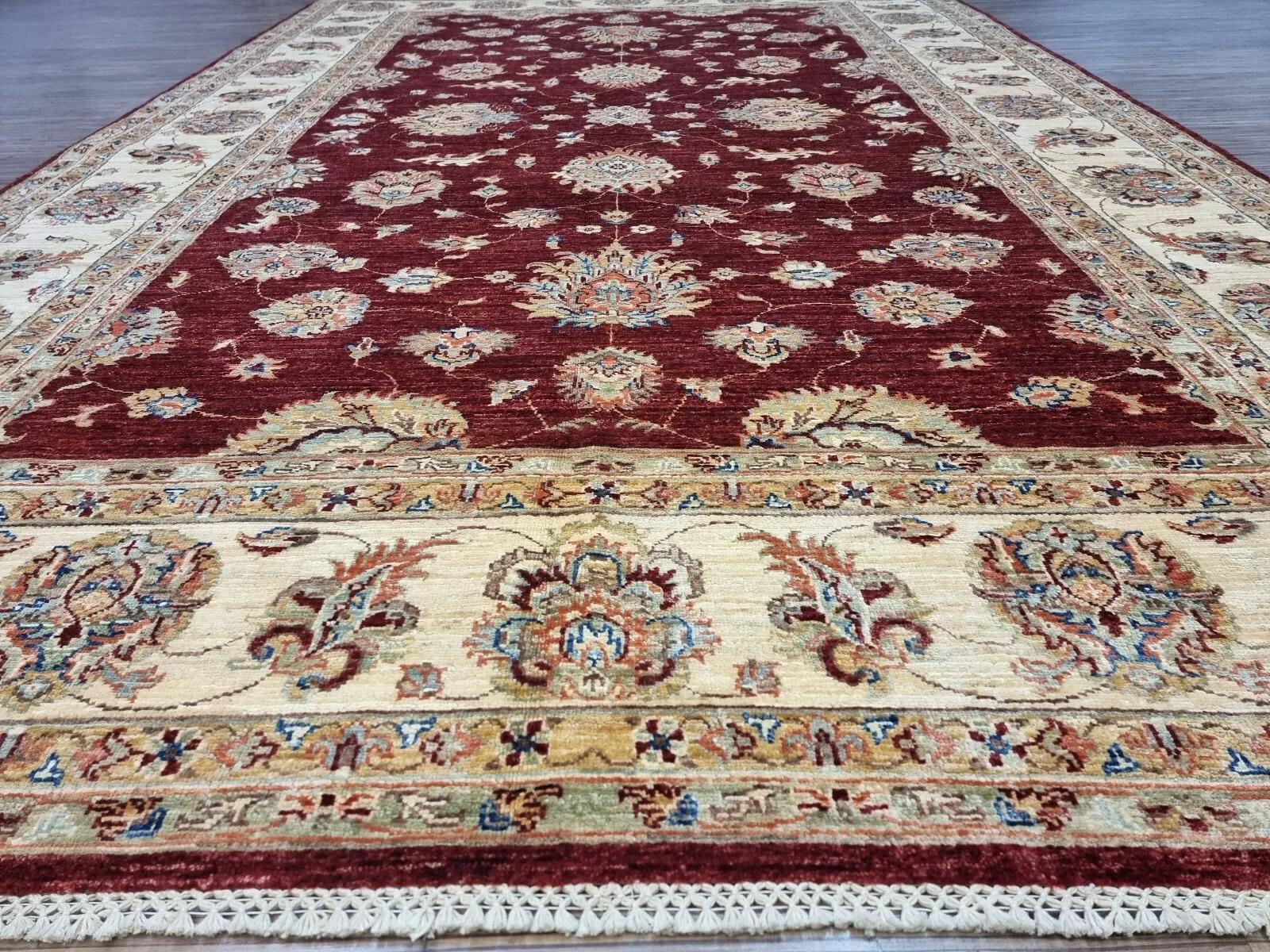 Tappeto ZIGLER afgano d'epoca fatto a mano 6,6' x 9,8' anni '80 - 1D163 in vendita 1