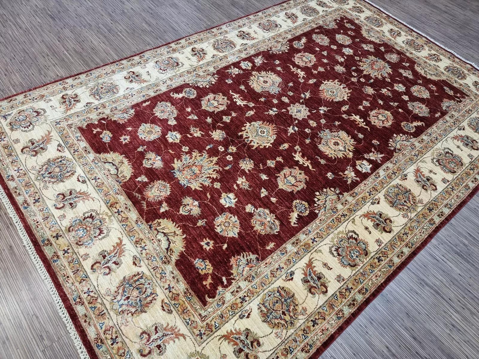 Tappeto ZIGLER afgano d'epoca fatto a mano 6,6' x 9,8' anni '80 - 1D163 in vendita 2