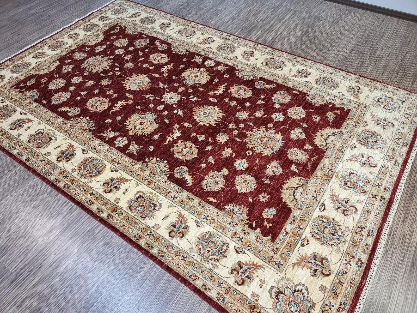Tappeto ZIGLER afgano d'epoca fatto a mano 6,6' x 9,8' anni '80 - 1D163 in vendita 3