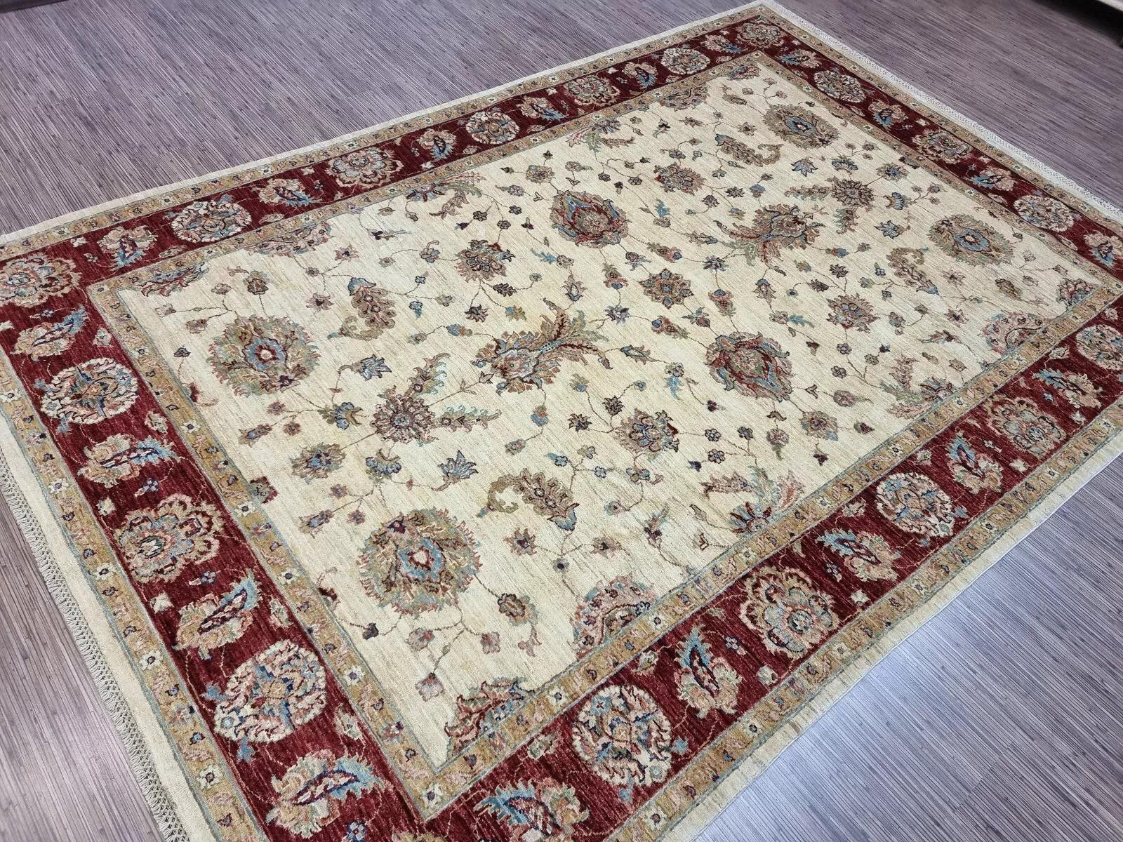 Handgefertigter afghanischer ZIGLER-Teppich 6,6' x 9,8' 1980er Jahre - 1D164 im Angebot 1