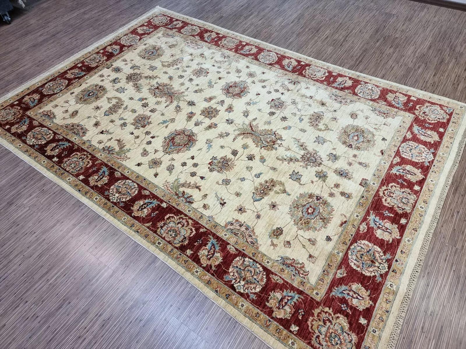 Handgefertigter afghanischer ZIGLER-Teppich 6,6' x 9,8' 1980er Jahre - 1D164 im Angebot 3