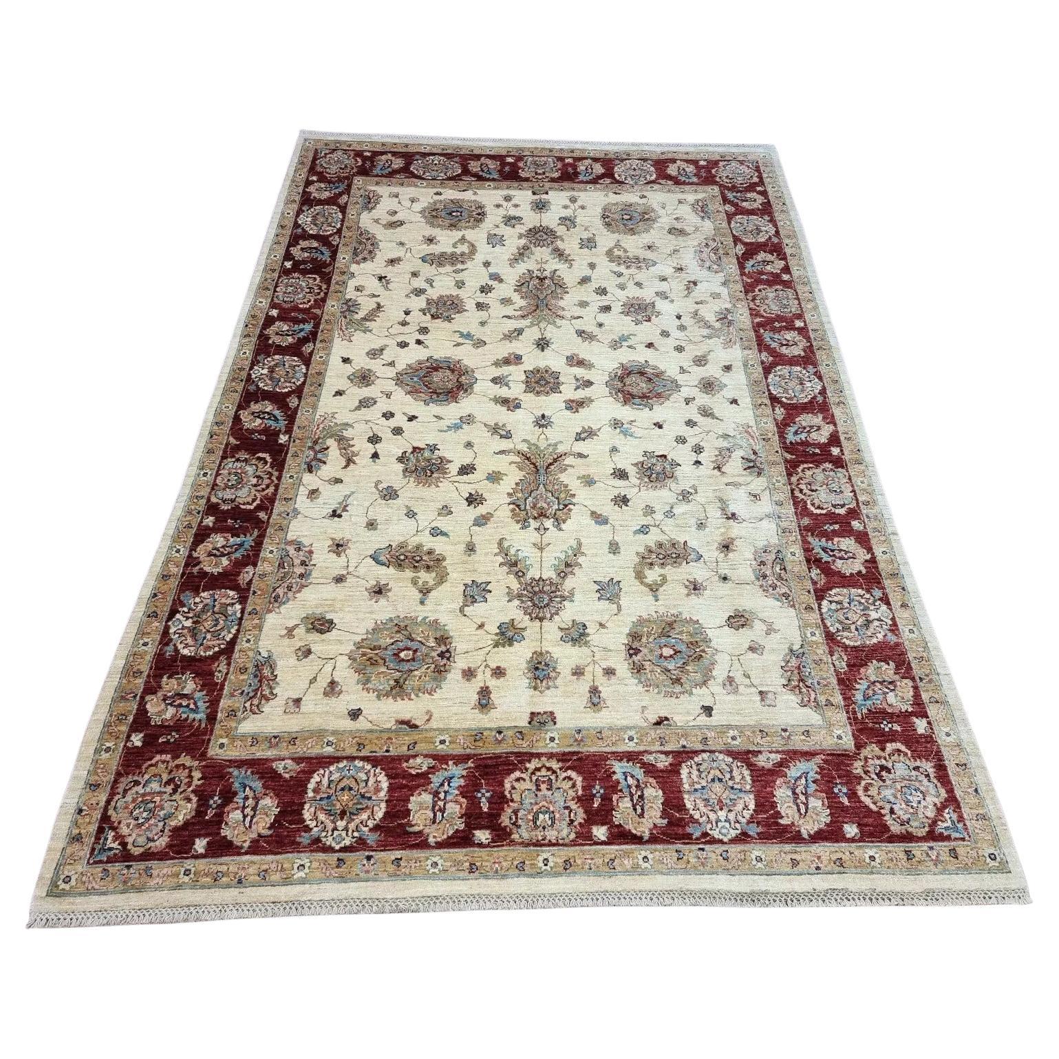 Handgefertigter afghanischer ZIGLER-Teppich 6,6' x 9,8' 1980er Jahre - 1D164